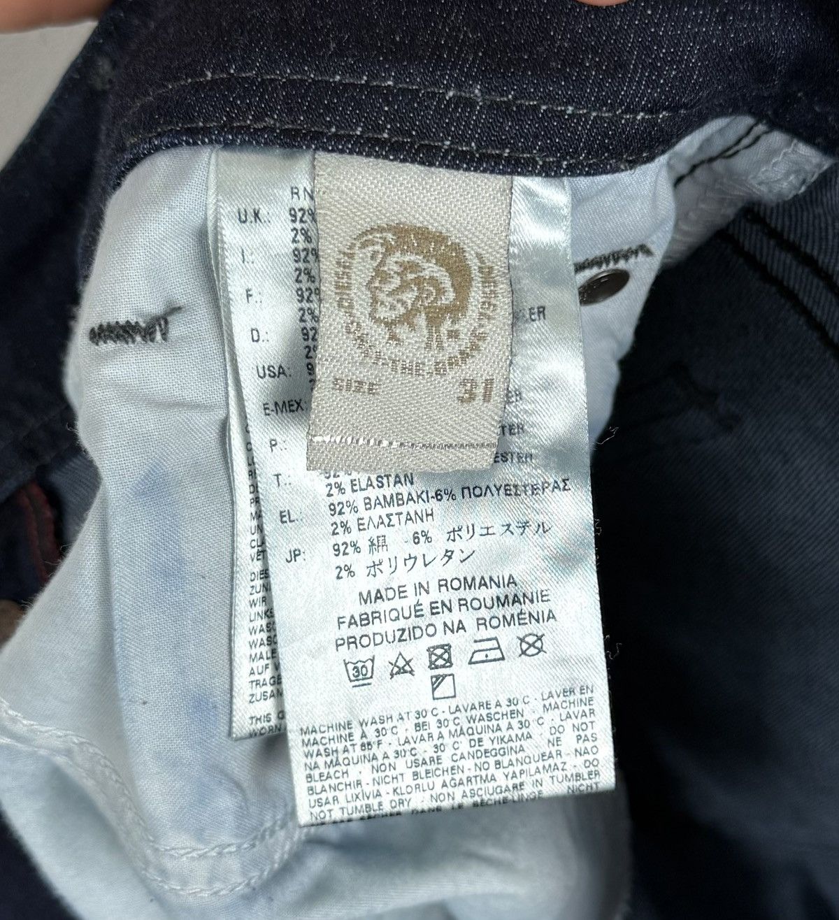 Diesel Diesel Sleenker Slim Skinny Jeans Size W31 L32 Navy Blue Size US 31 - 11 Thumbnail