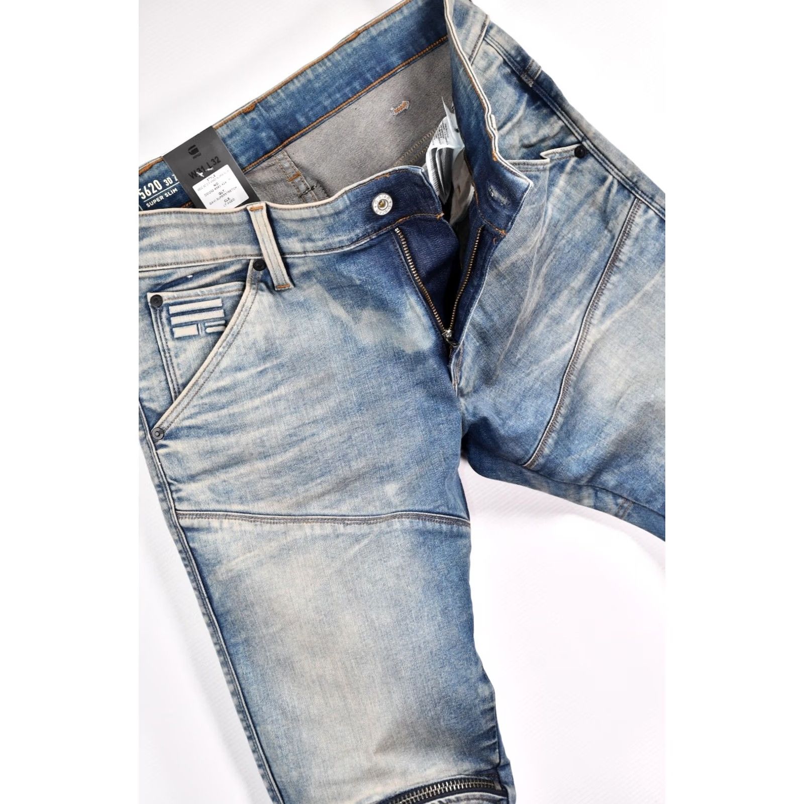 G-Star G-Star 5620 3D Zip Knee Super Slim Gavi Superstretch Jeans size W31 L32 Men blue Size US 31 - 7 Thumbnail