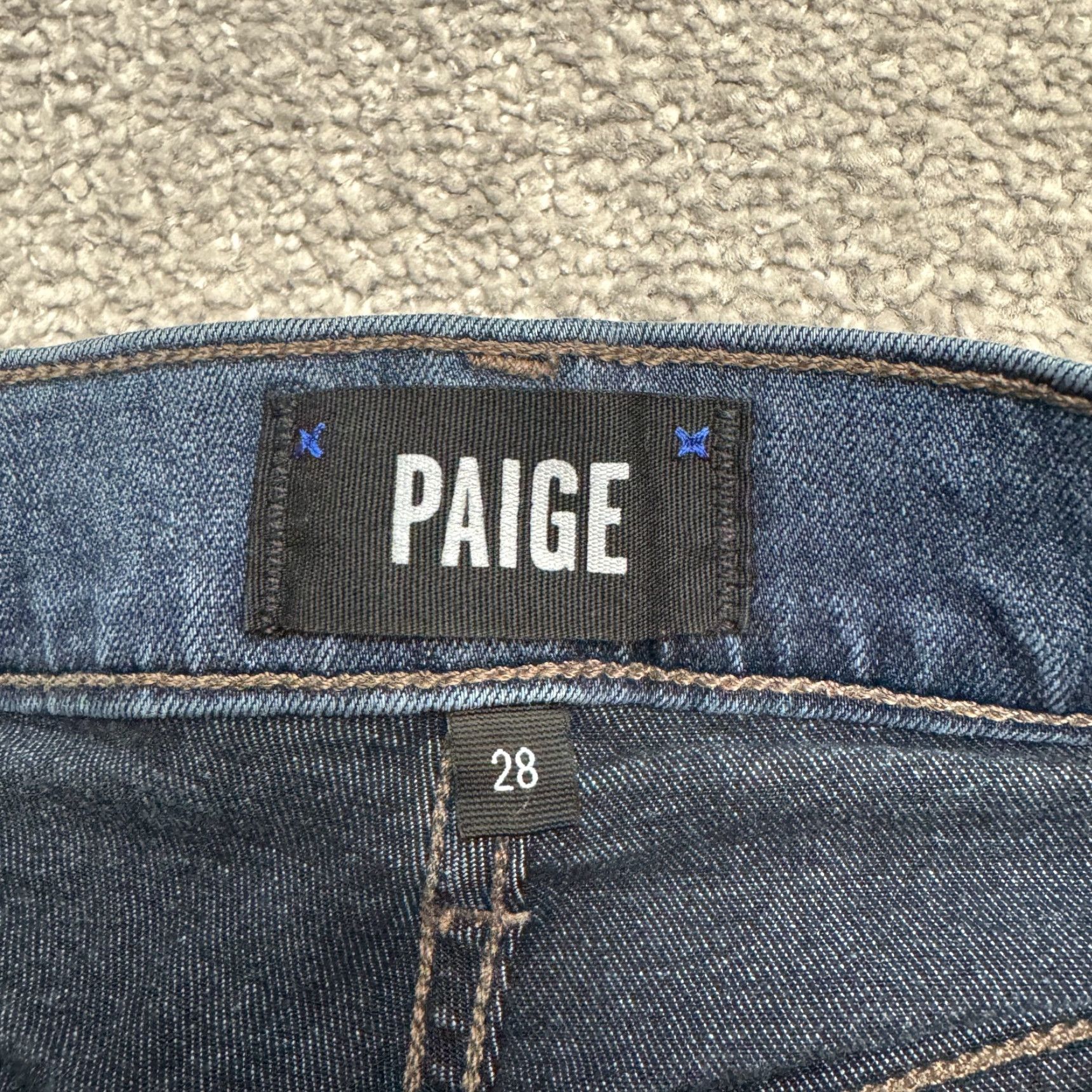 Paige Paige Lennox Slim Straight Denim Jeans Womens 28 Parnell Blue Dark Wash Jeans Size 28" / US 6 / IT 42 - 6 Thumbnail