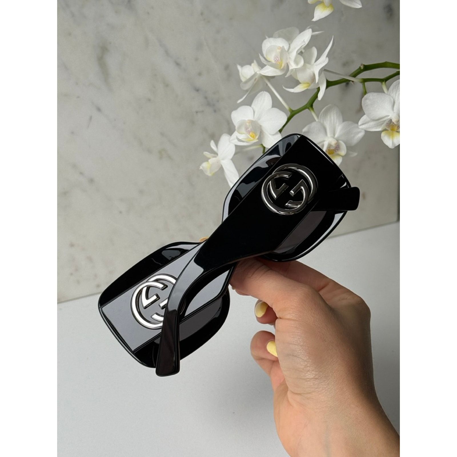Gucci NEW Gucci GG1695S Black Thick Rim Square Logo Sunglasses Size ONE SIZE - 9 Thumbnail