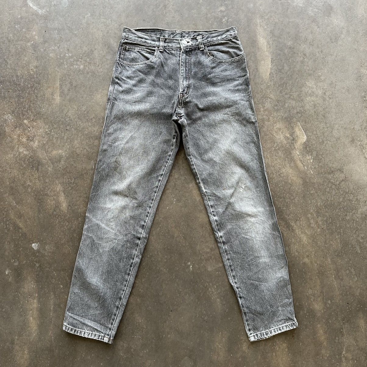 Japanese Brand × Jean × Vintage Vintage Japanese Black Faded Distressed Denim Jean Pant W31 Size US 31 - 1 Thumbnail