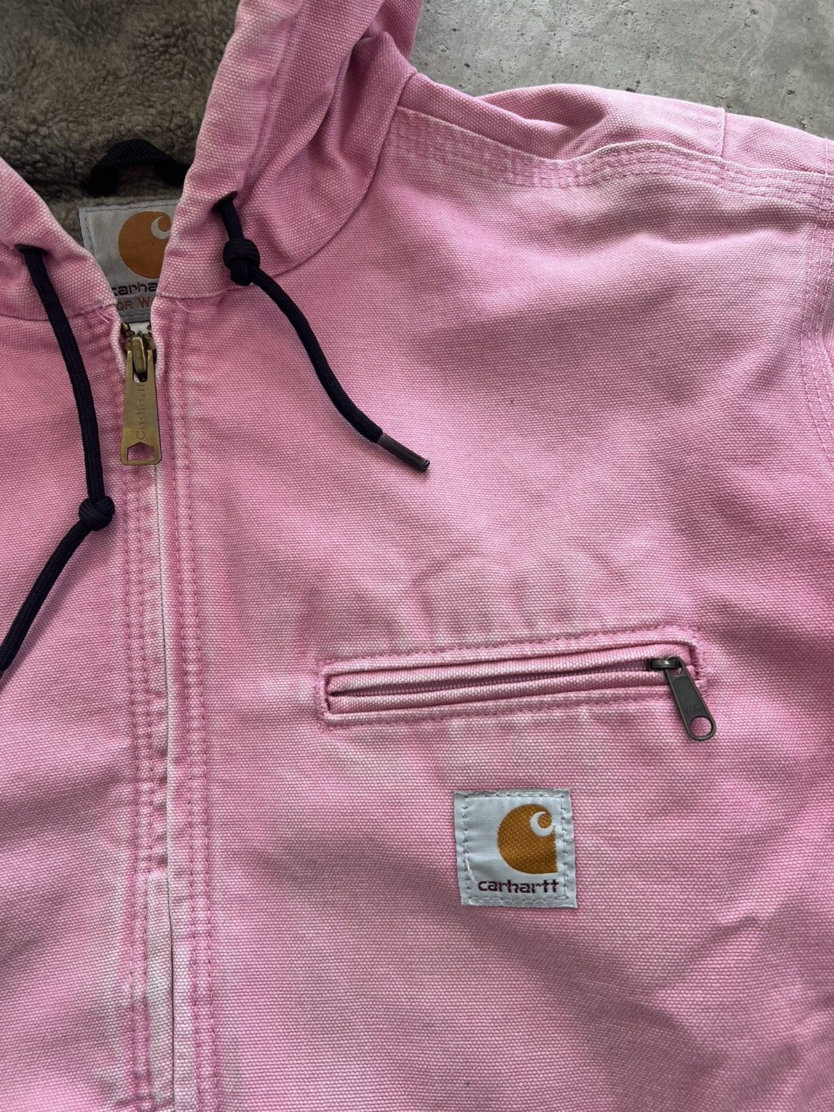 Carhartt Vintage J141 PKR Faded Carhartt Rose Detroit Hoodie Jacket Size US L / EU 52-54 / 3 - 8 Thumbnail