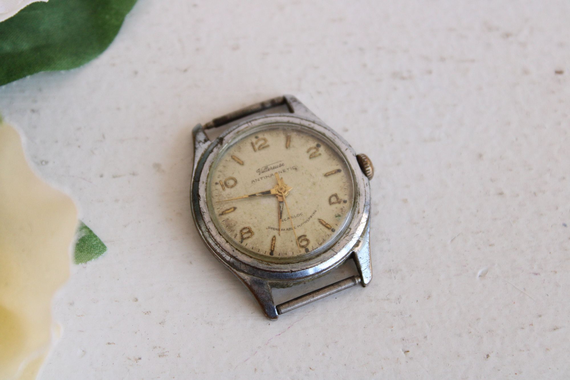 Vintage Vintage 1950s Mens Villereuse Watch, Incabloc, Antimagnetic, Size ONE SIZE - 2 Thumbnail