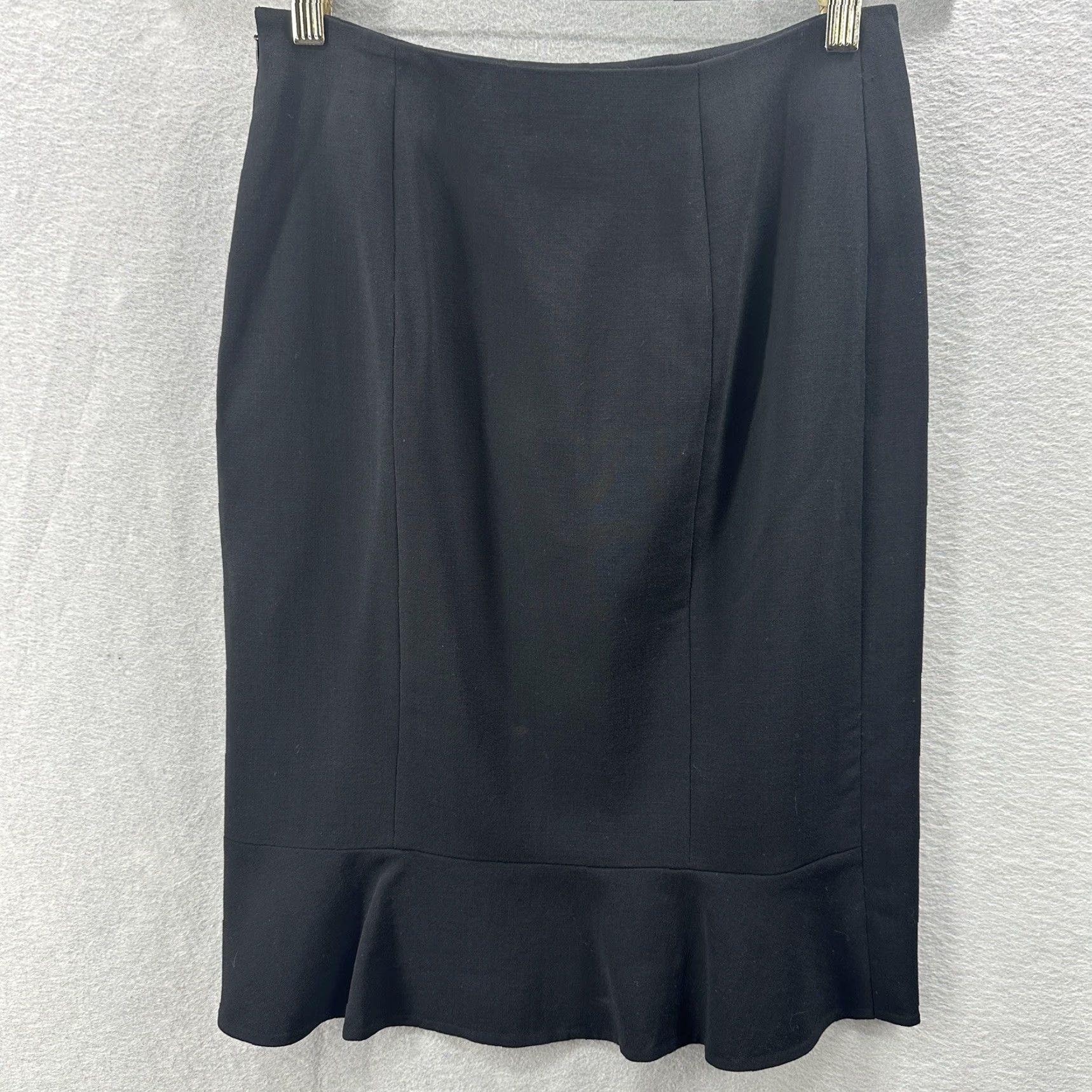 Akris Akris Pencil Skirt Womens 4 Wool Lined Knee Length Ruffle Quiet Luxury Core Size 27" / US 4 / IT 40 - 5 Thumbnail