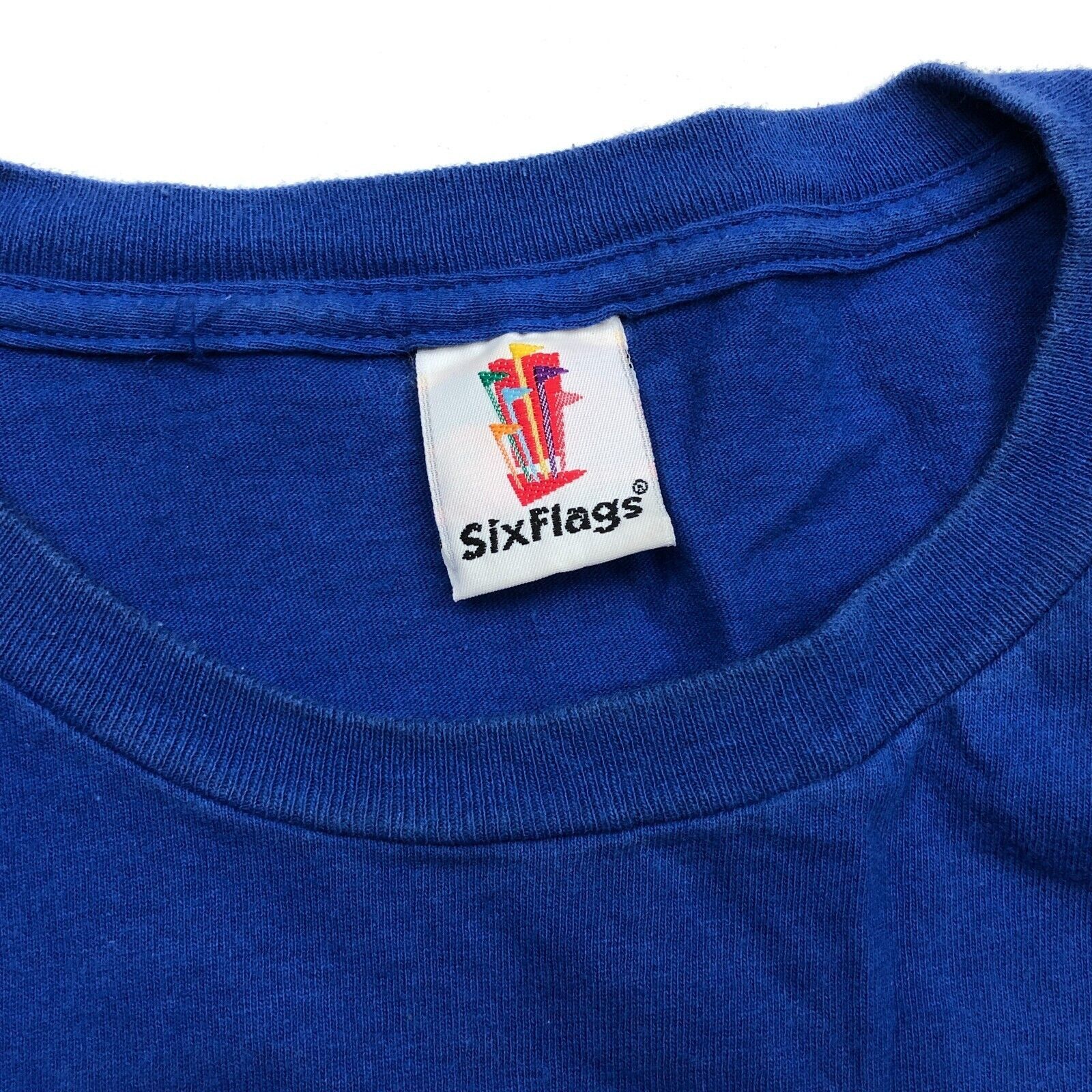 DC Comics × Vintage Vintage 2002 Six Flags Superman DC Comics Logo Blue Tee XXL Size US XXL / EU 58 / 5 - 3 Thumbnail