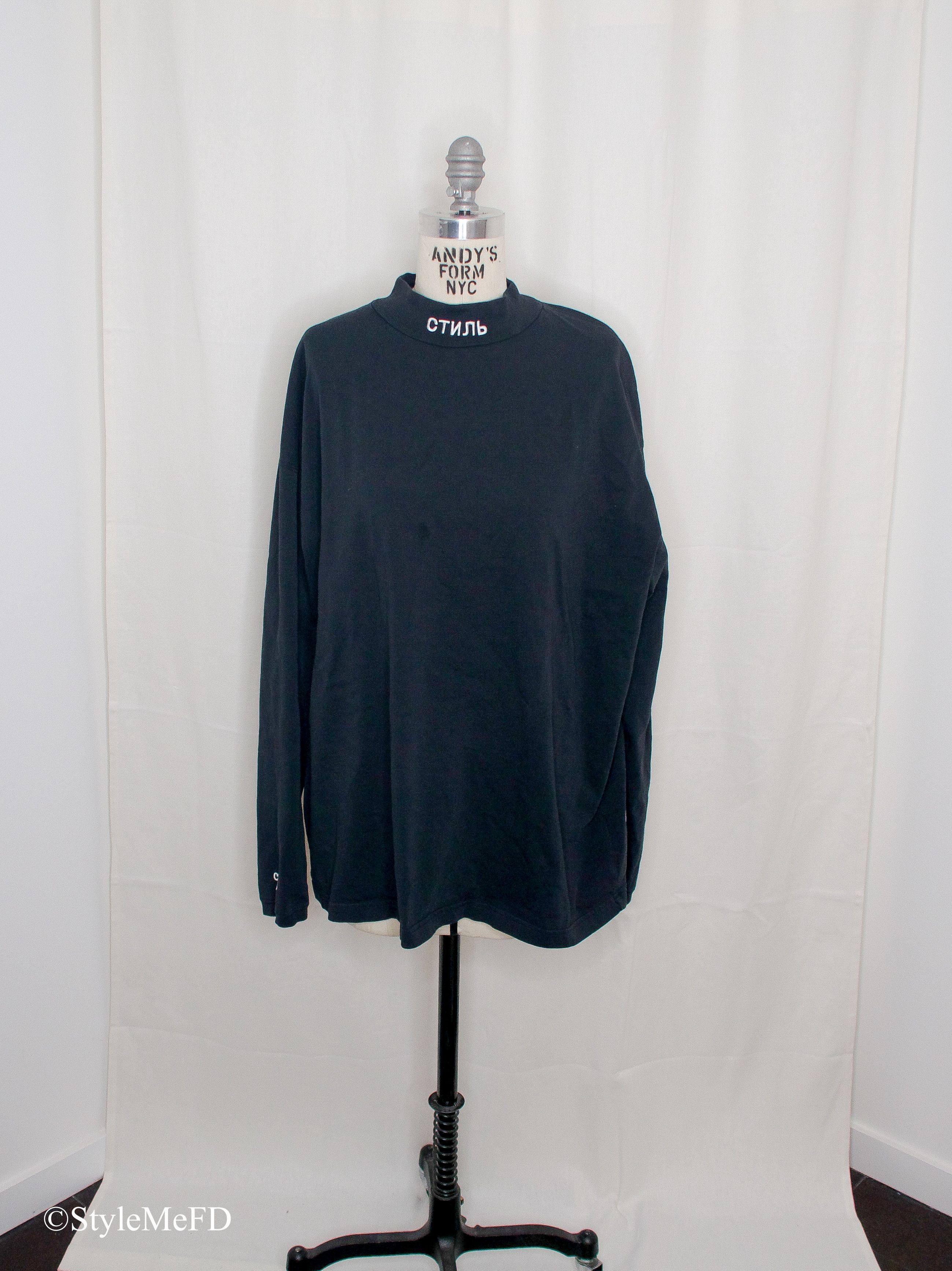 image of Heron Preston - Black 'style' Long Sleeve T-Shirt - , Men's (Size 2XL)