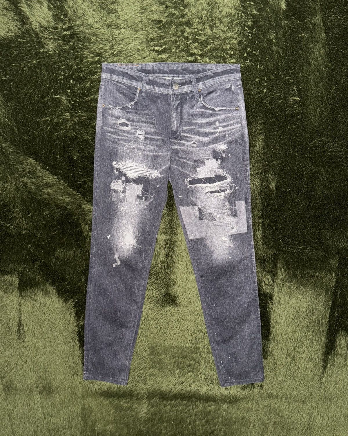 Lee [M] Lee MADE IN JAPAN Repair-Print Cotton Pants gray Size US 30 / EU 46 - 1 Thumbnail
