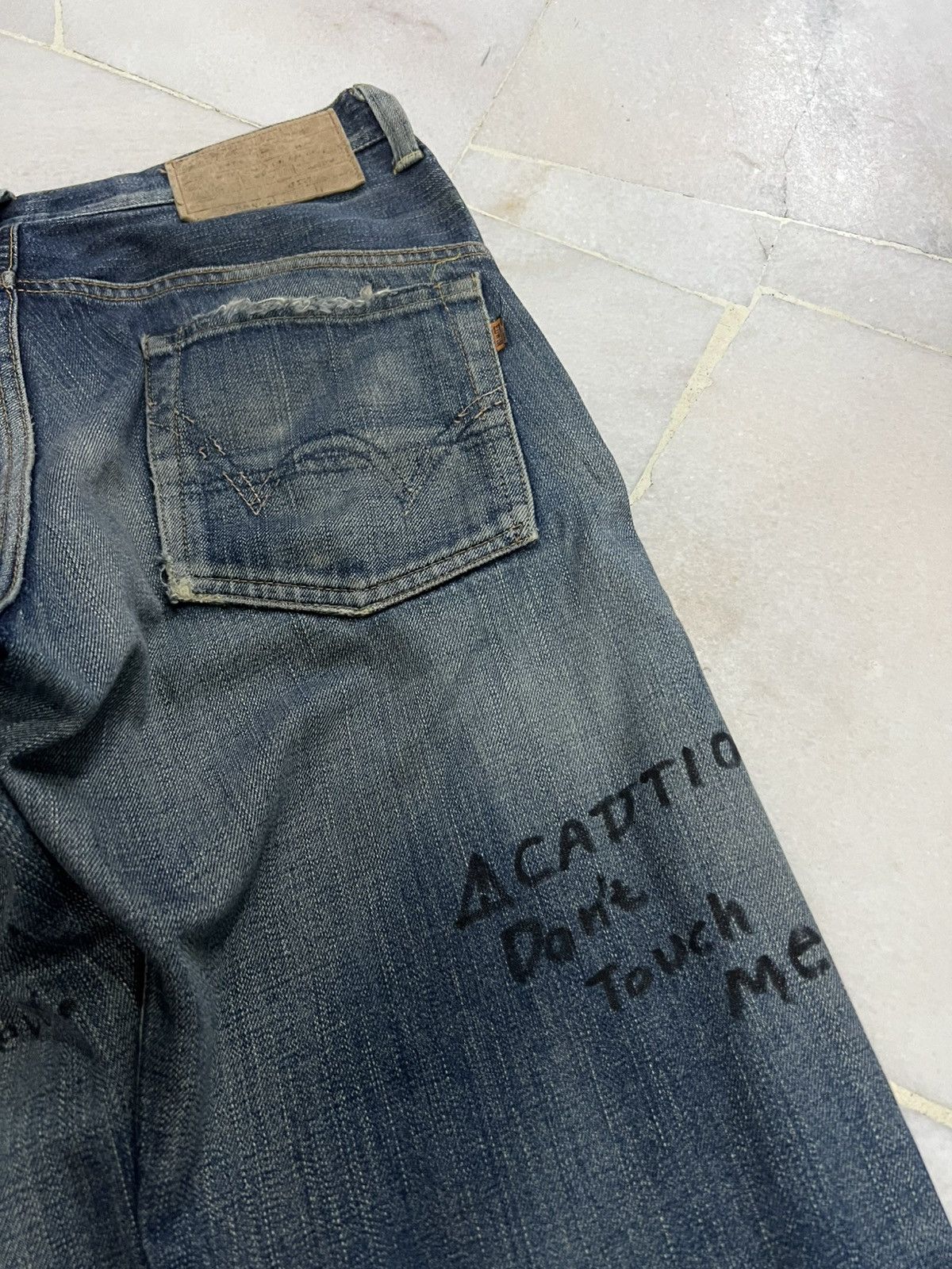 Edwin × If Six Was Nine 💥Baggy💥Vintage Edwin 505 Distressed Selvedge Jean Size US 32 / EU 48 - 14 Thumbnail