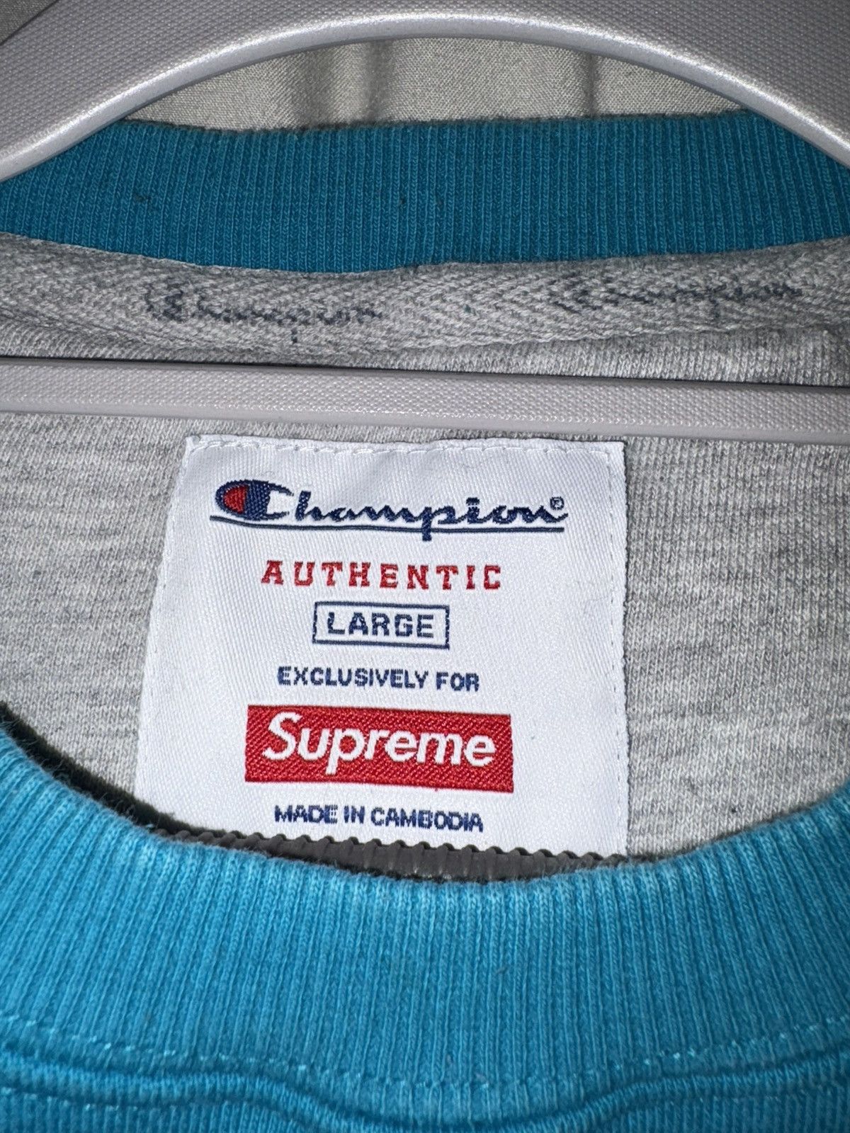 Supreme × The North Face Supreme Champion Chrome Crewneck Dark Teal (SS19) Size US L / EU 52-54 / 3 - 3 Thumbnail