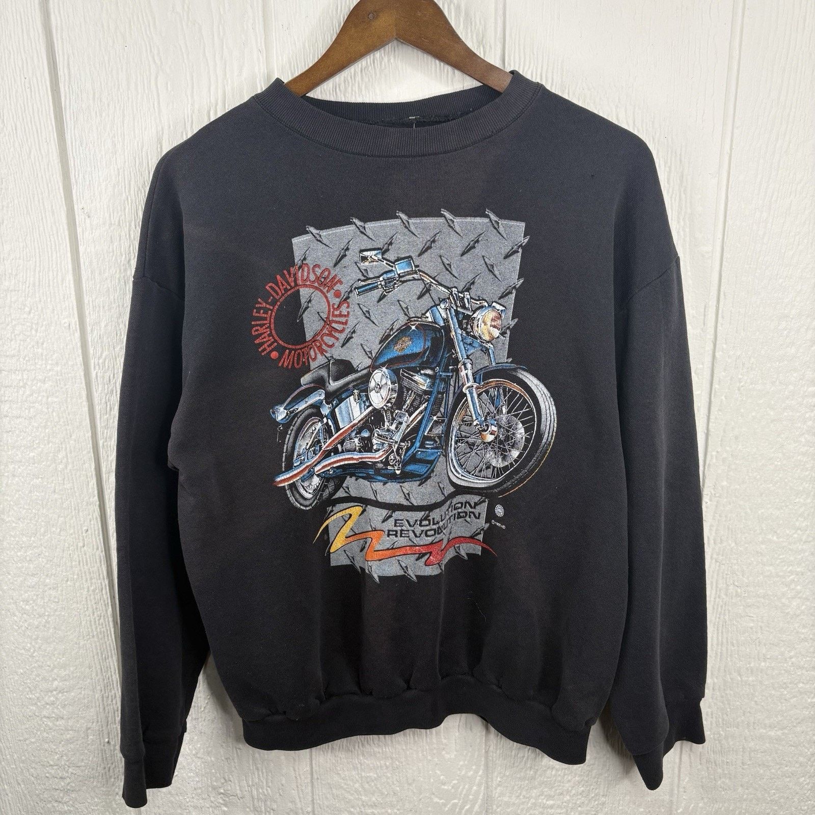 Vintage 1995 Black Harley Davidson Crewneck Size Large