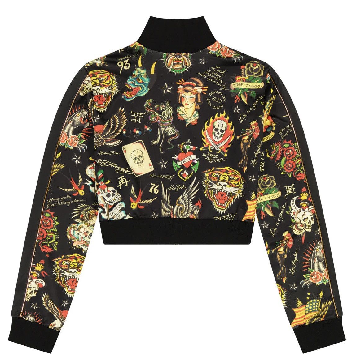 Ed Hardy Authentic Ed Hardy Shrunken Flashboard Black Track Jacket L Size L / US 10 / IT 46 - 7 Thumbnail