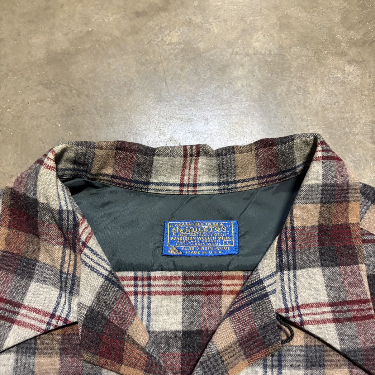 Pendleton Vintage 80s Pendleton Plaid Flannel Shirt Loop Collar Board Size US L / EU 52-54 / 3 - 11 Thumbnail