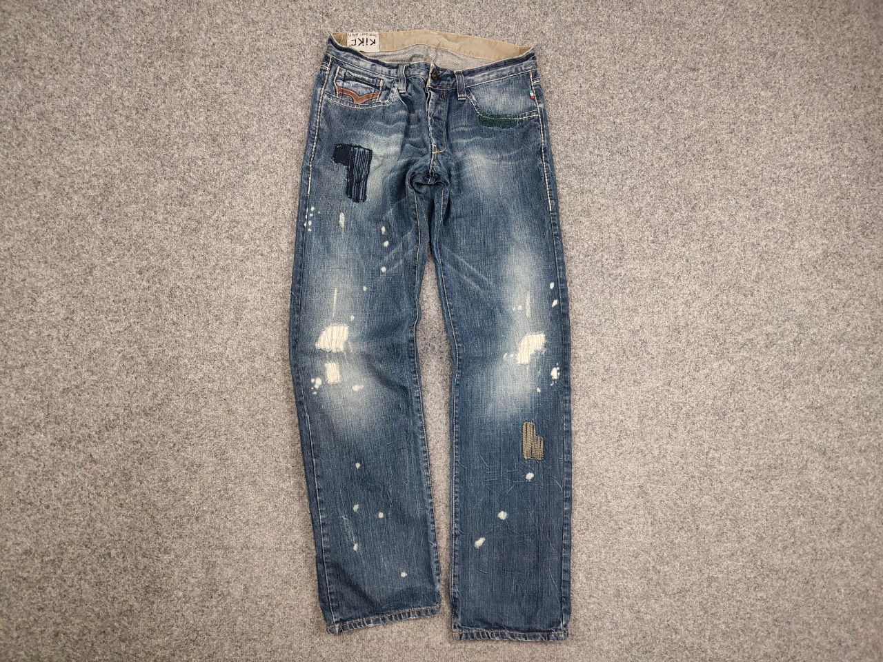 Japanese Brand VTG Y2K Japan Kick Distressed Faded Stretch Thunder Jeans Size US 34 / EU 50 - 7 Thumbnail