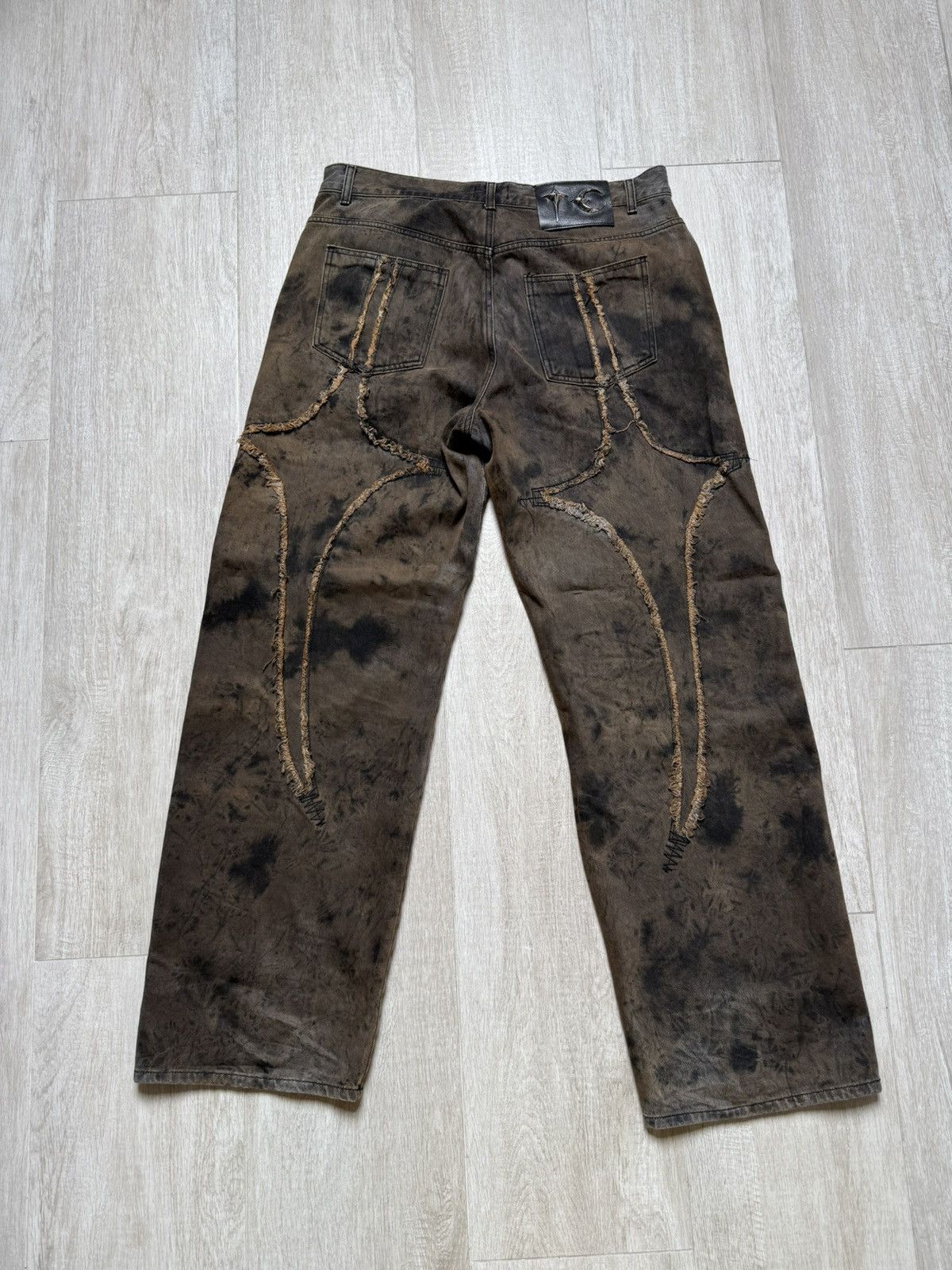 Thug Club Thug Club Brown Laser Cut Jeans Size US 36 / EU 52 - 4 Thumbnail