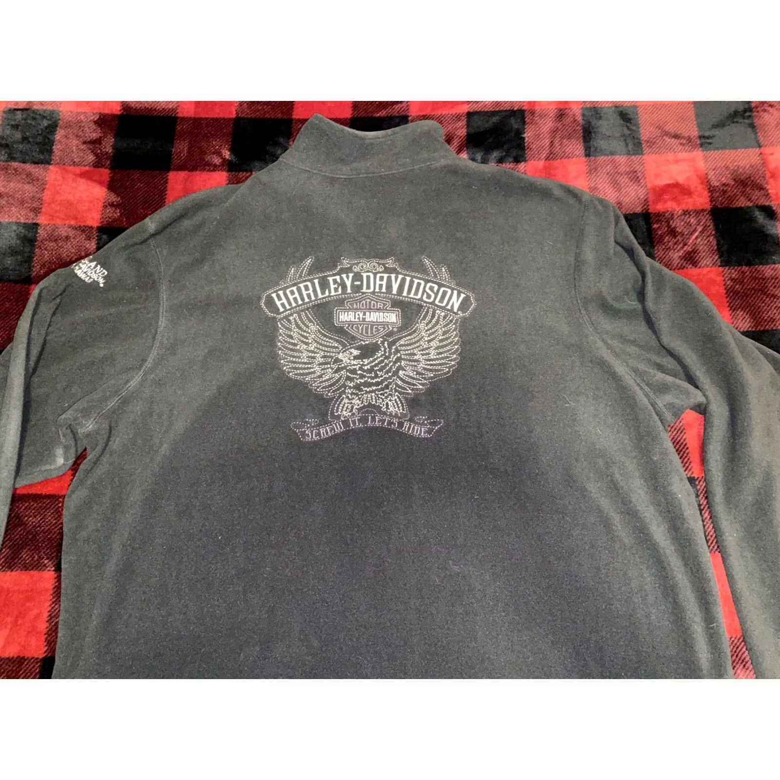 Harley Davidson Harley-Davidson Fleece Long Sleeve Shirt Men 2XL Black Rare Big Island Kona Hawaii Size US XXL / EU 58 / 5 - 4 Thumbnail