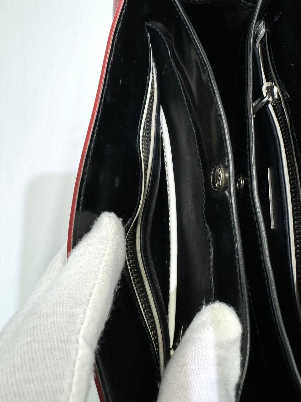 Prada Prada Ouverture patent leather crossbody bag Size ONE SIZE - 9 Thumbnail