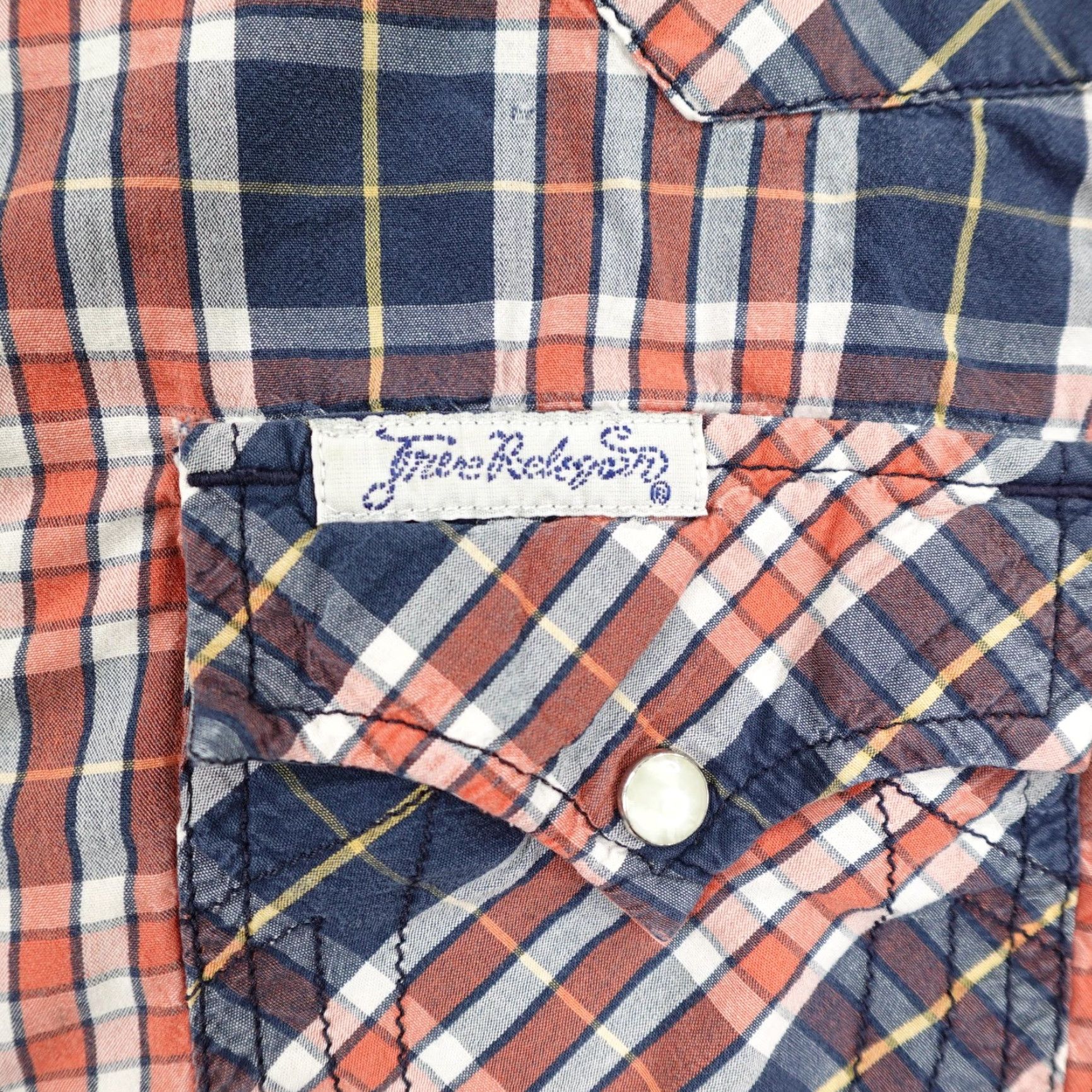 True Religion True Religion Shirt Adult Medium Orange Plaid Pearl Snap Western Cowboy Button-Up Mens Size US M / EU 48-50 / 2 - 3 Thumbnail