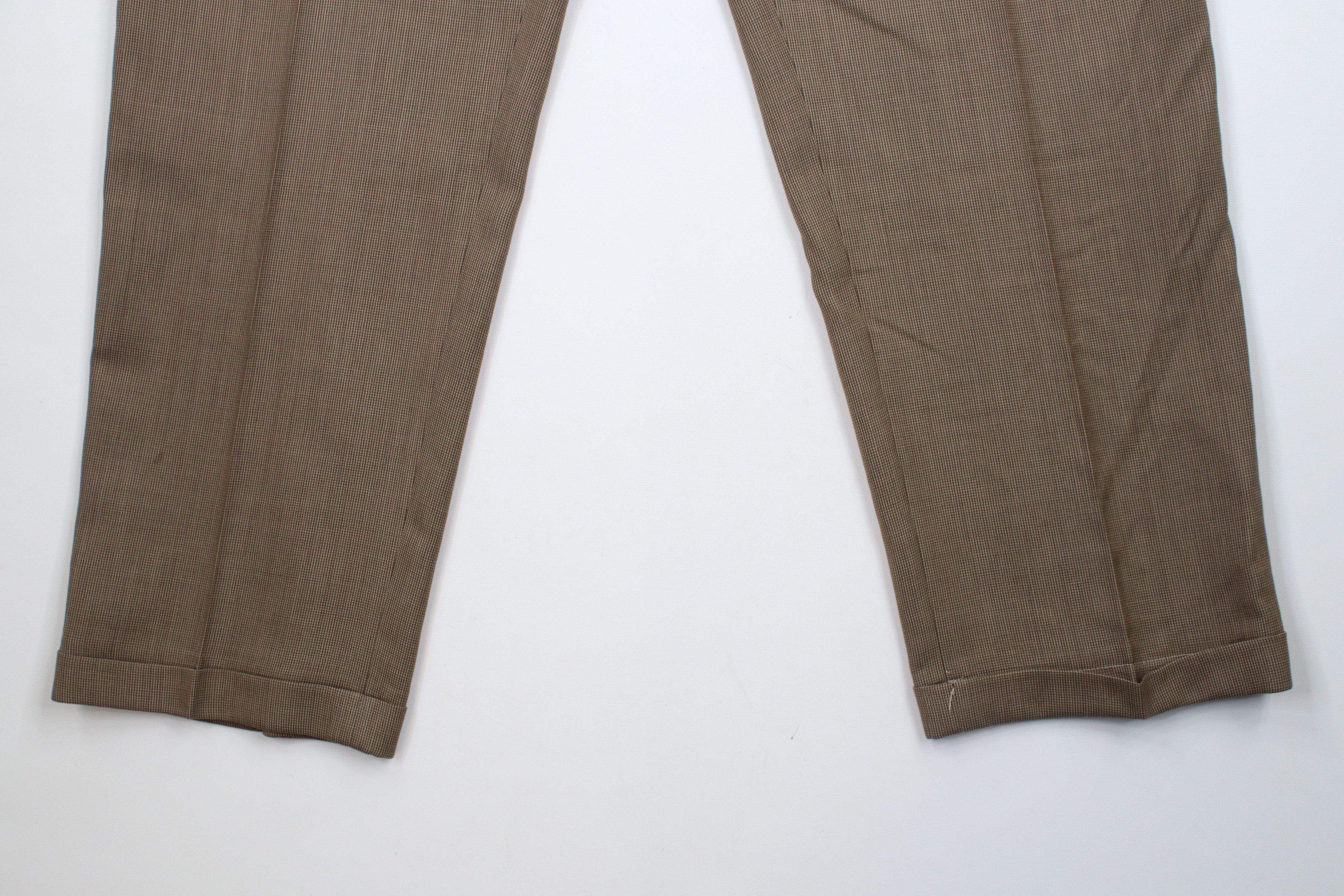 Vintage Vintage 90s Streetwear Wool Wide Leg Chino Pants Brown Size US 36 / EU 52 - 4 Thumbnail