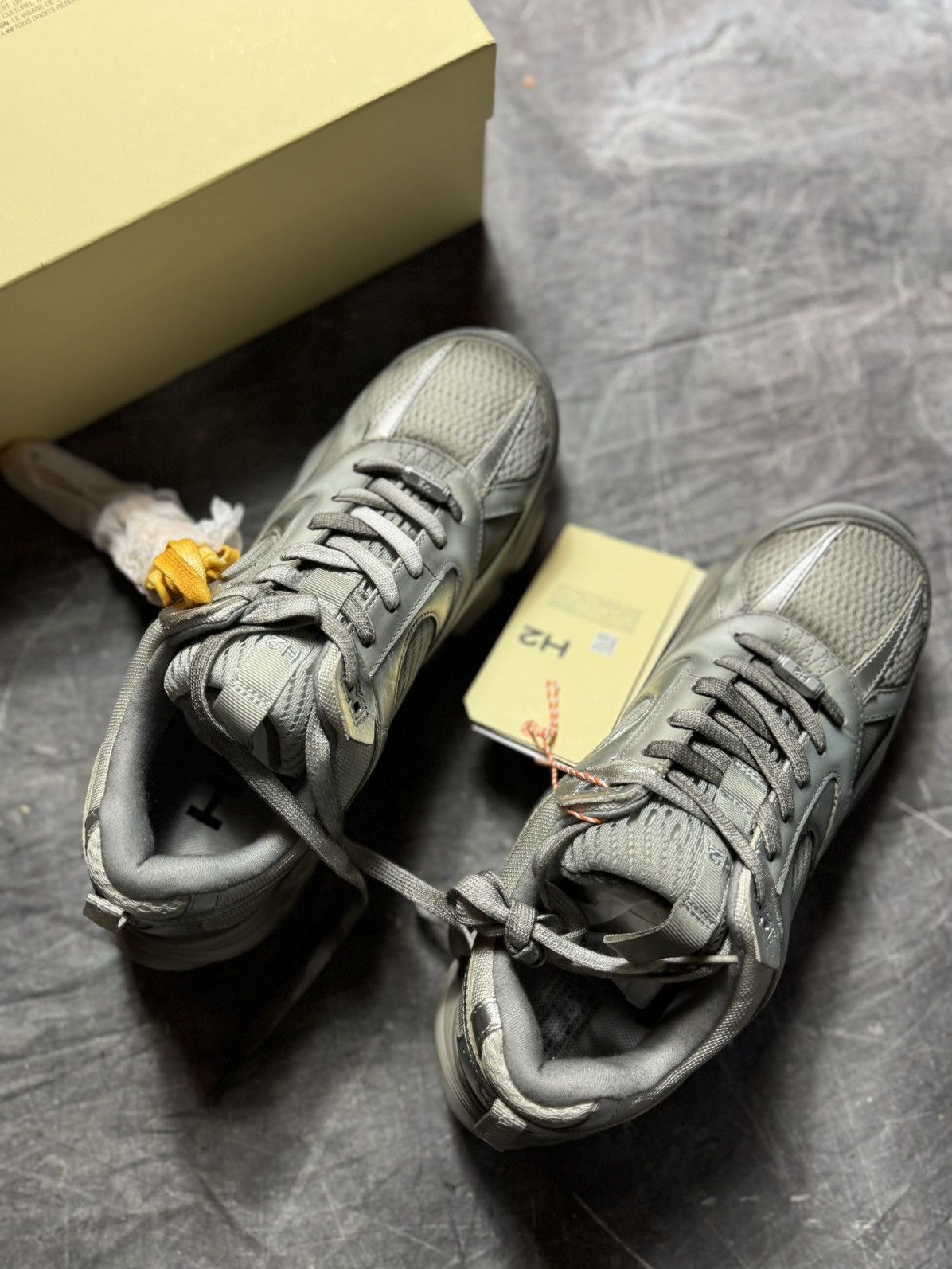 Heron Preston H2 by Heron Preston Chunky Sneakers in Silver Size US 12 / EU 45 - 2 Thumbnail