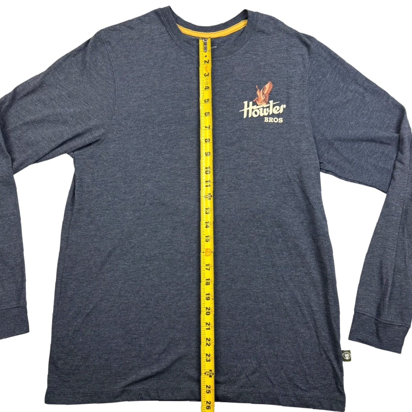 Howler Brothers Howler Brothers Men's Cotton Blend Long Sleeve Crewneck T-Shirt Gray Medium Graphic Print Crew Neck Double Sided Graphics Shirts Mens Size US M / EU 48-50 / 2 - 6 Thumbnail
