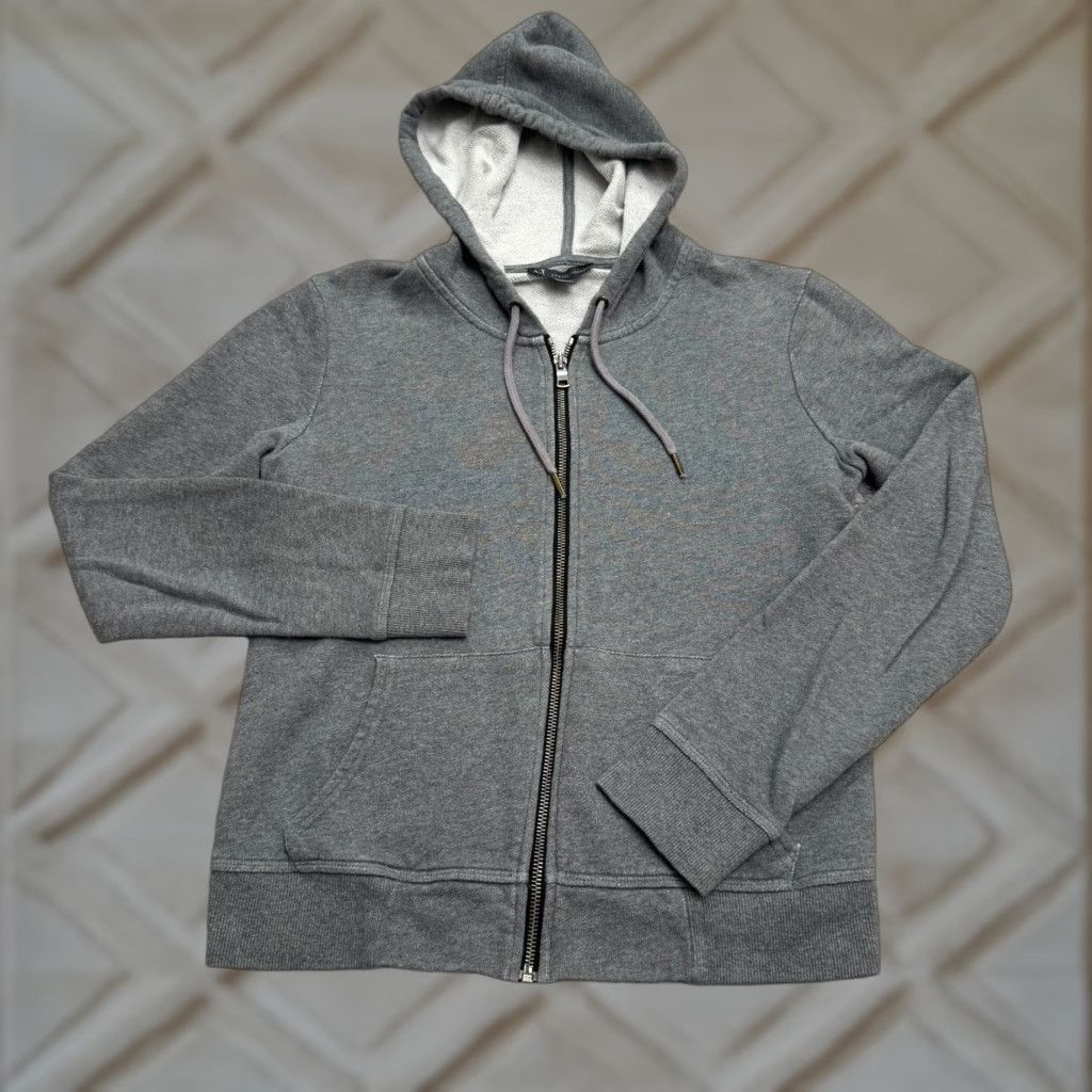 Armani Exchange Armani Exchange Graphic Hoodie Full Zip Sweatshirt Womens Small Gray Size S / US 4 / IT 40 - 1 Thumbnail