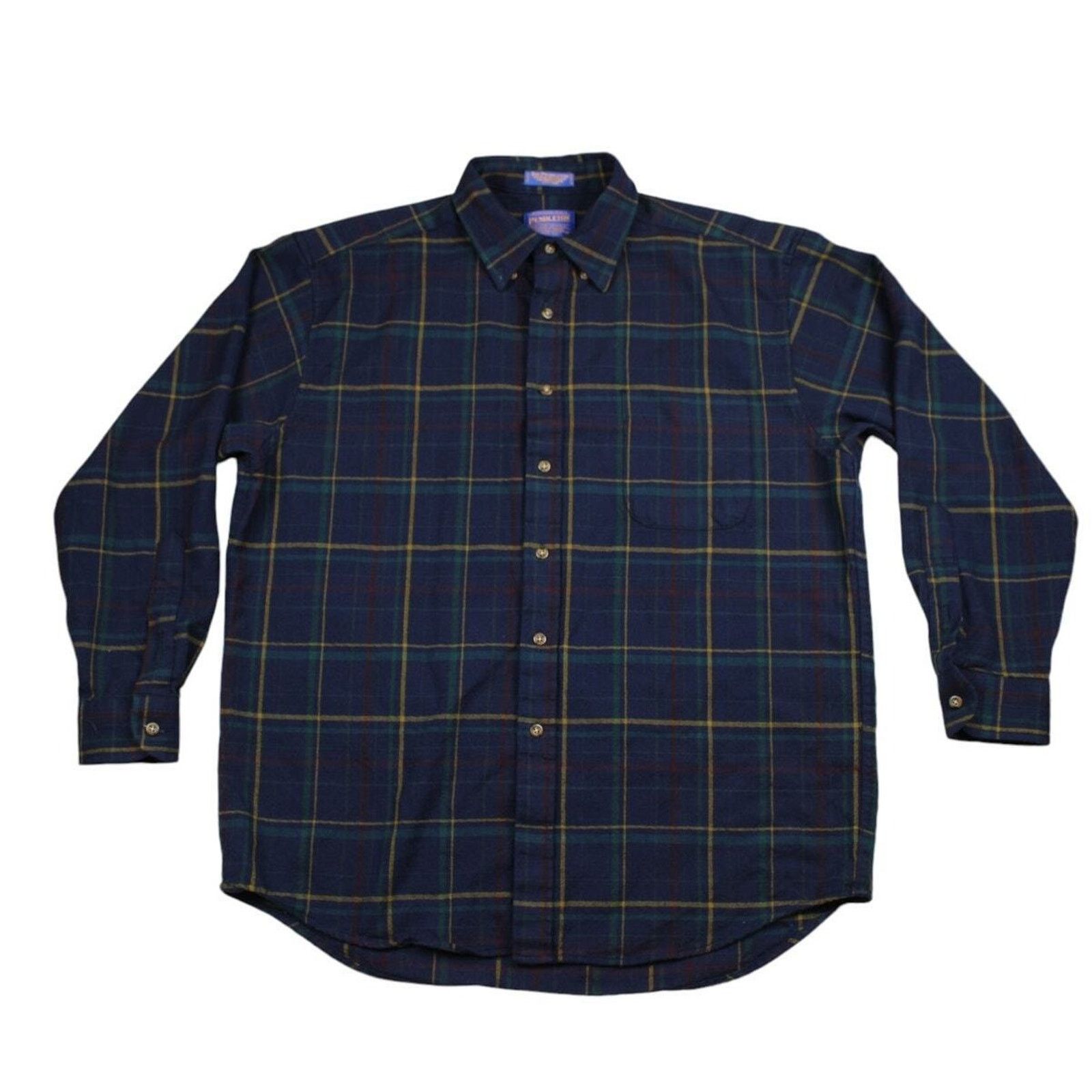 Pendleton Shirt Mens Size L Pure Virgin Wool Plaid Lot of 2