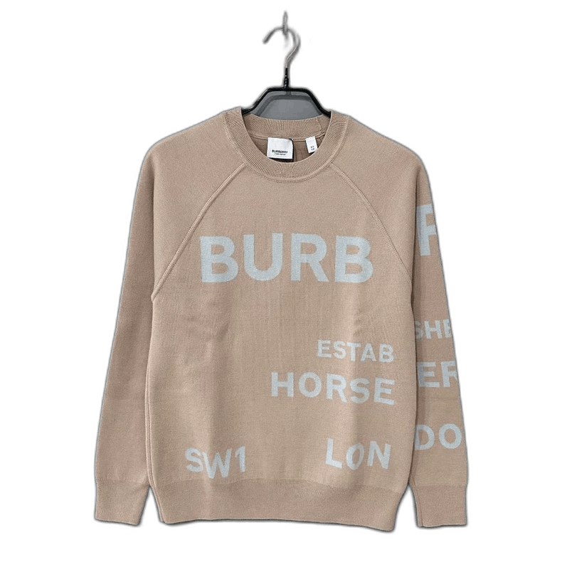 Burberry Burberry Logo Wool Sweatshirt in Khaki Size XS / US 0-2 / IT 36-38 - 1 Thumbnail