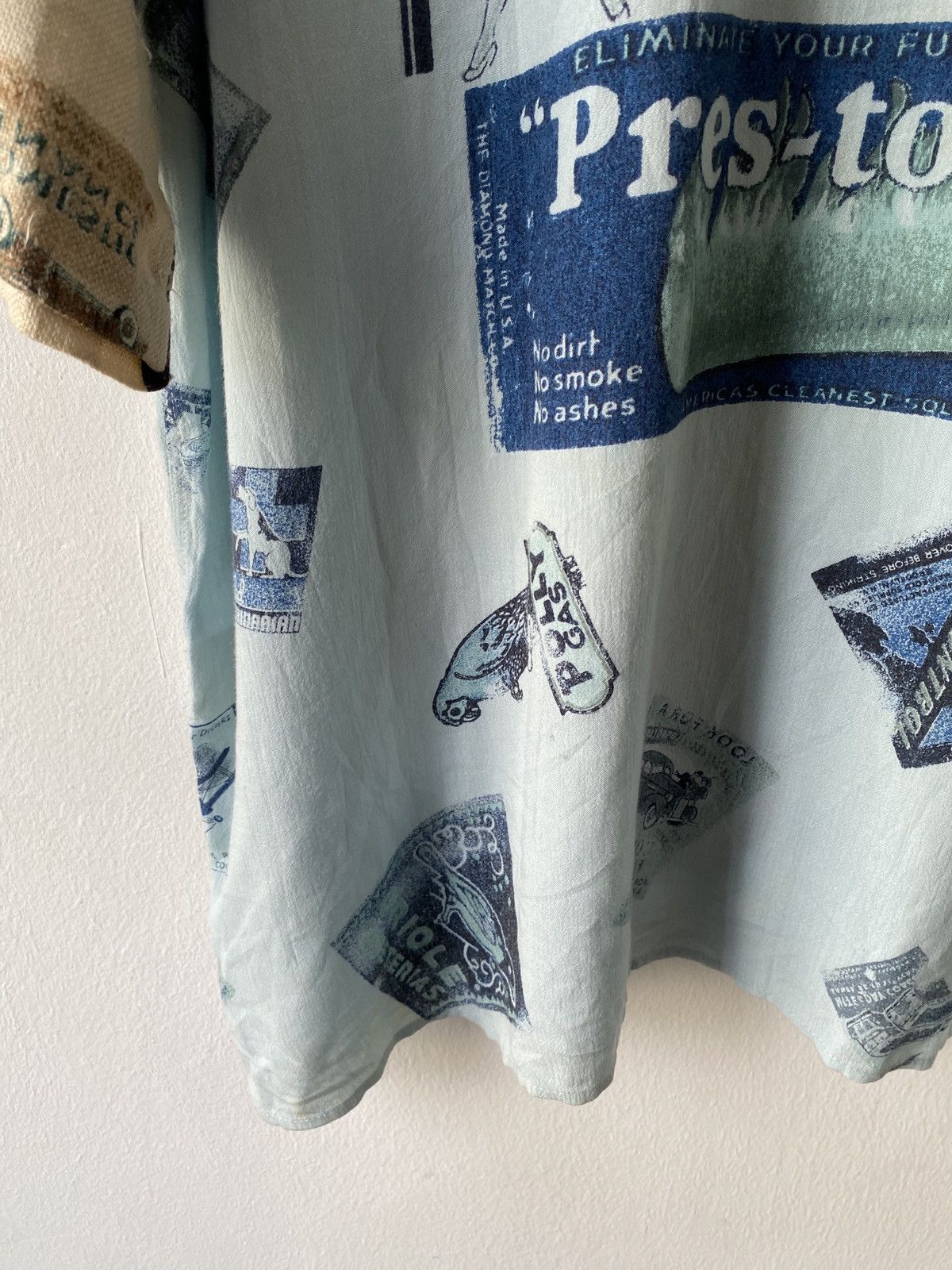 Japanese Brand × Vintage 1990s - Pia Sports Overprint Button Up Shirt Size US XL / EU 56 / 4 - 15 Thumbnail