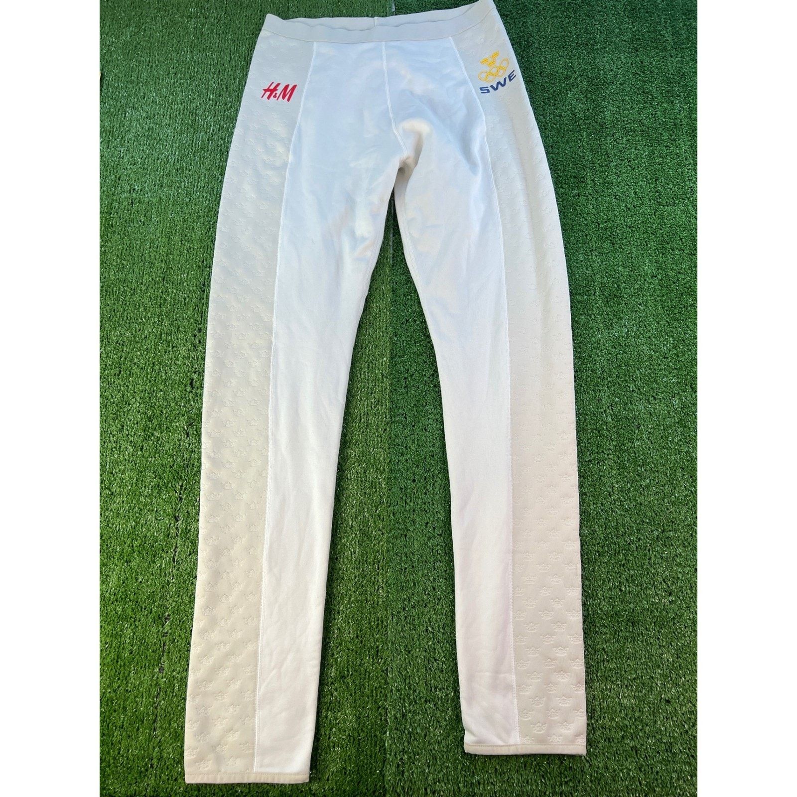 H&M H&M Sweden Olympics Team White Track Sweat Pants Men's M Size US 34 / EU 50 - 1 Thumbnail
