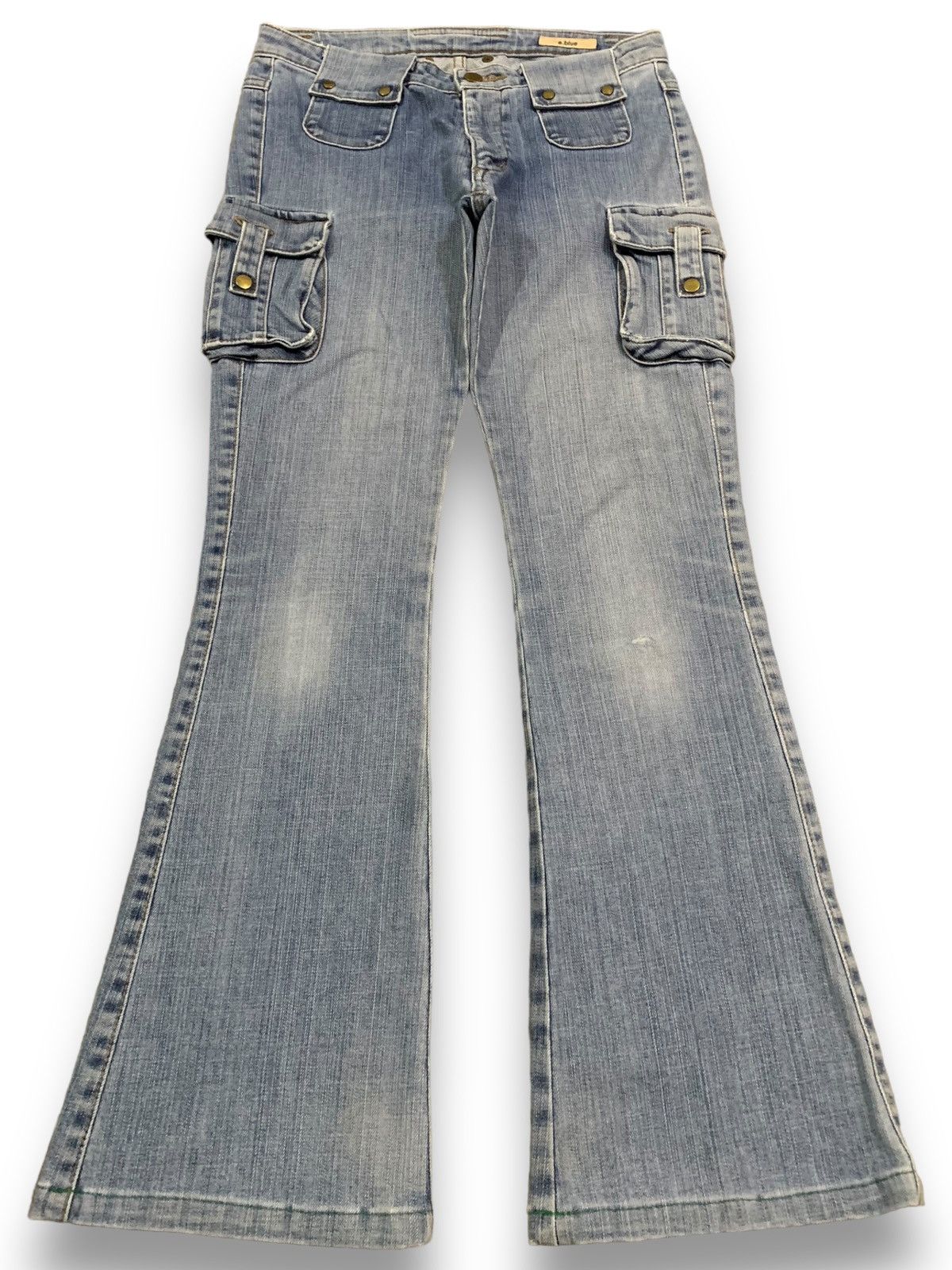 Hysteric Glamour Vintage Japanese Brand E.Blue Ripped Flare Bush Cargo Jeans Size US 28 / EU 44 - 1 Thumbnail