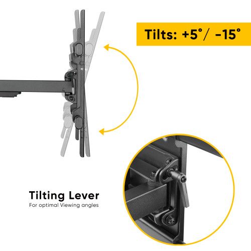 Designer × Homemade Full Motion Extra Extension TV mount for 43-90" Size US L / EU 52-54 / 3 - 3 Thumbnail