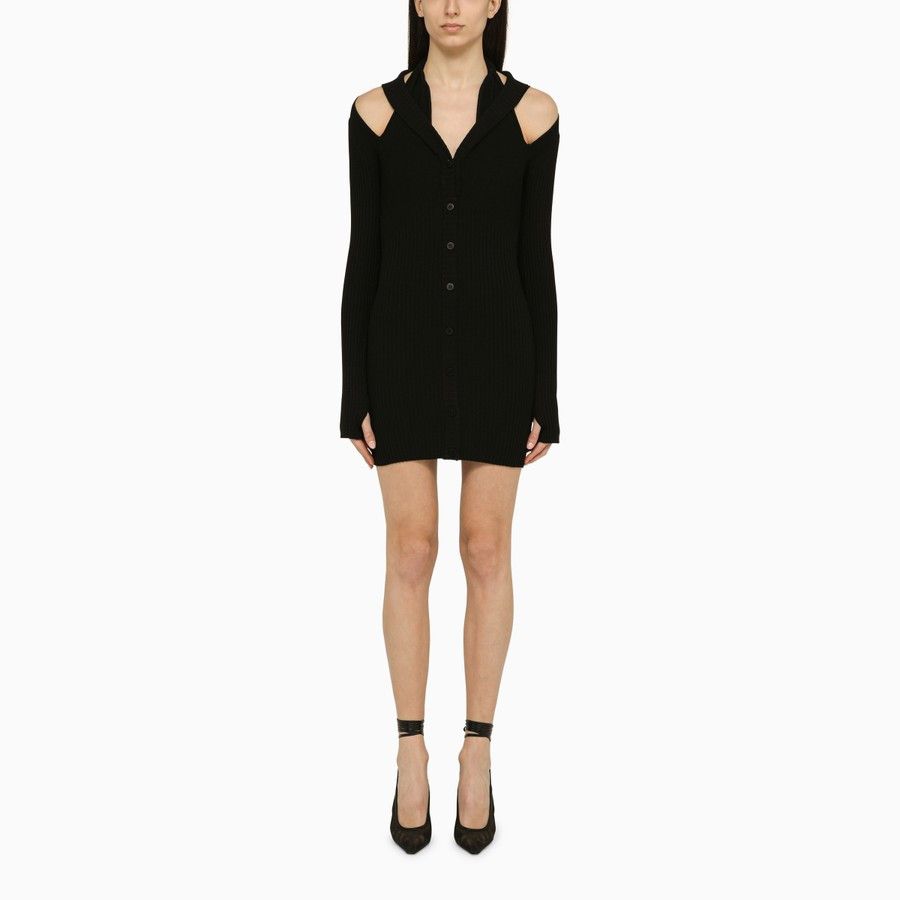 Andreadamo o1d2blof0724 Mini Dress in Black Size L / US 10 / IT 46 - 1 Thumbnail