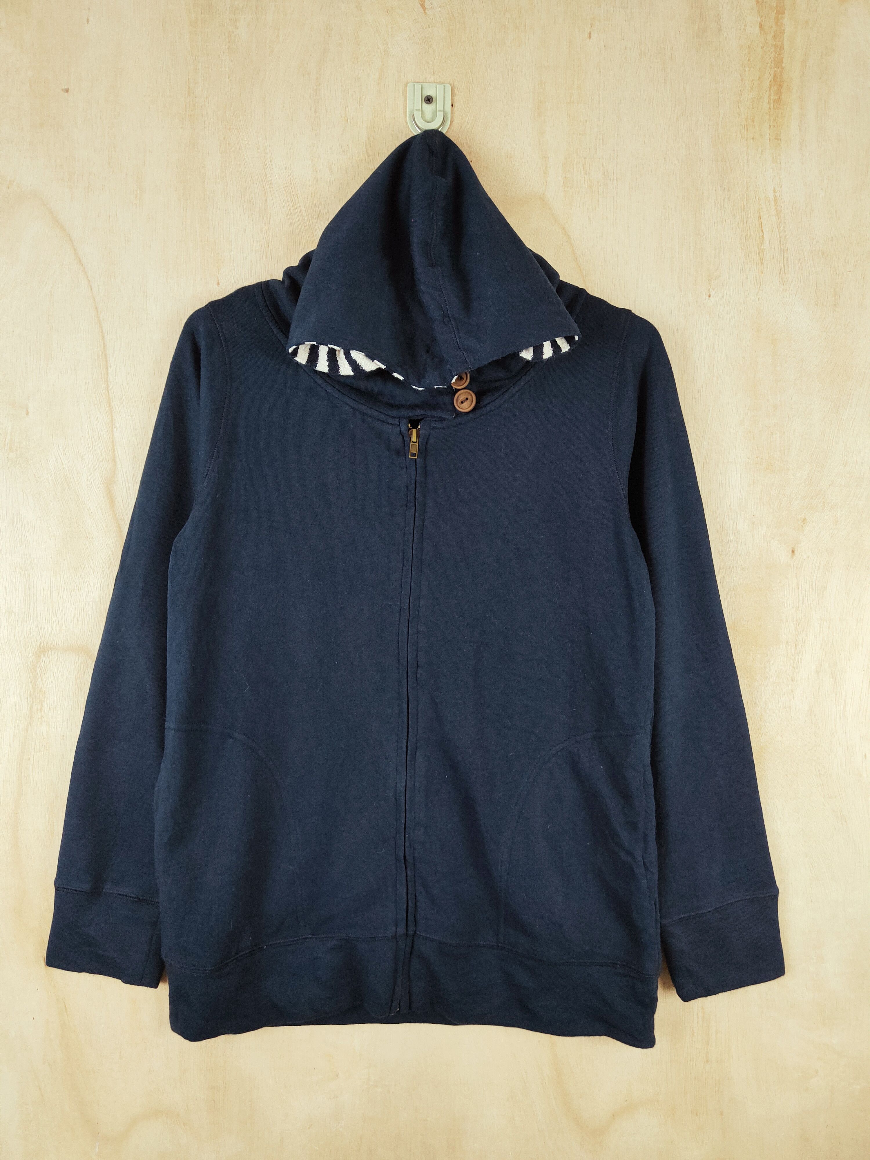 Japanese Brand × Vintage ART Japanese Brand Dark Blue Hoodie Sweaters Size M / US 6-8 / IT 42-44 - 1 Thumbnail
