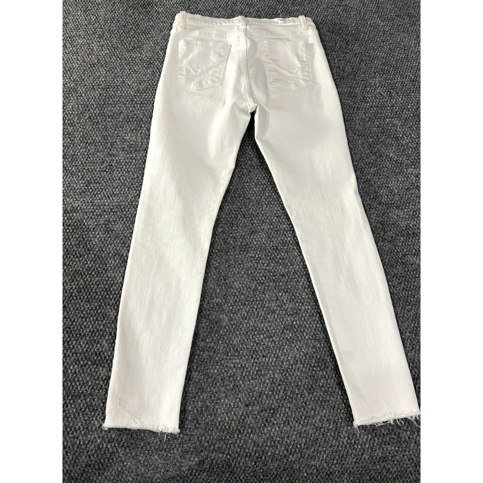 Hudson HUDSON Womens Jeans 27 White High Waist Barbara Super Skinny Ankle Raw Hem Size 27" / US 4 / IT 40 - 7 Thumbnail