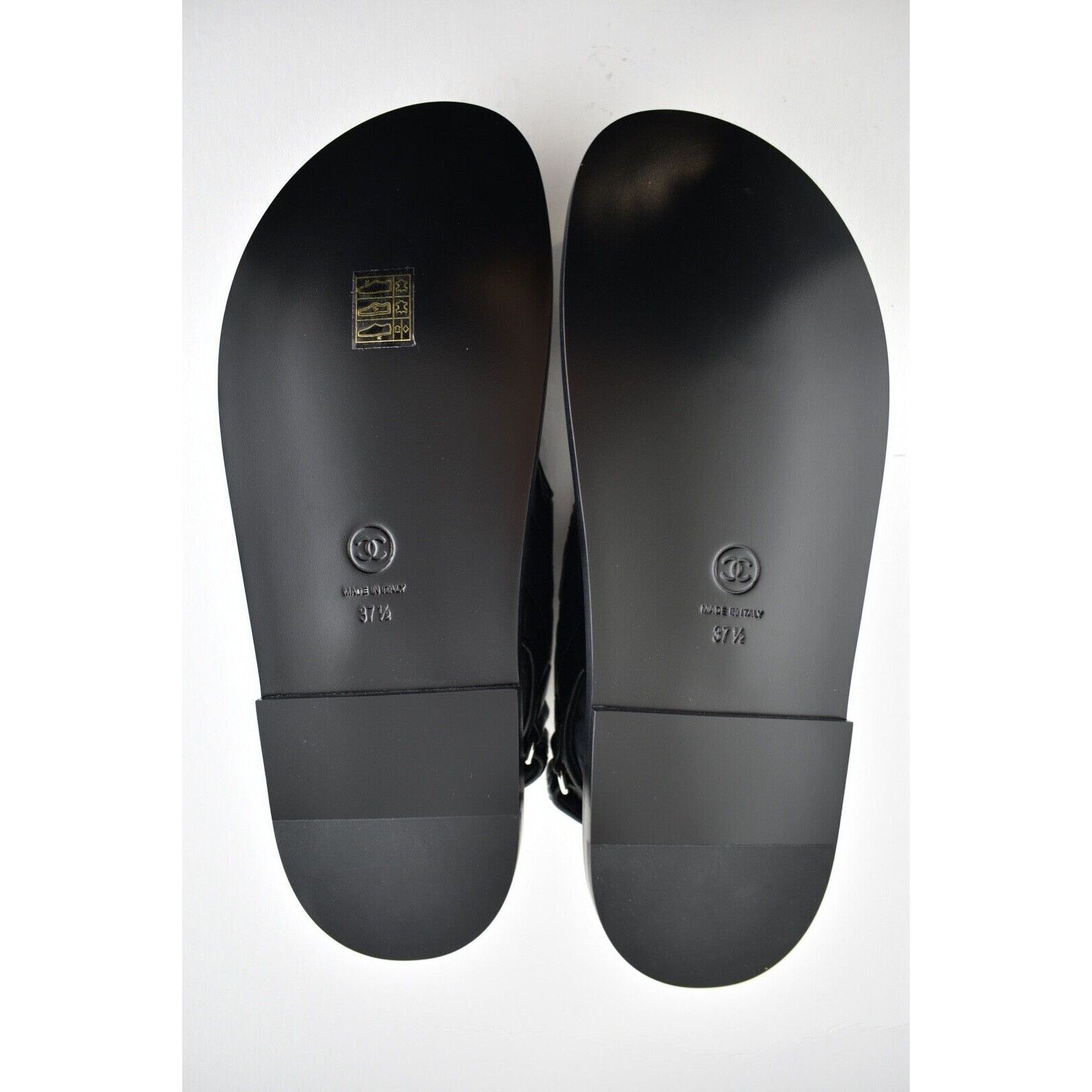 Chanel Chanel Black Leather Quilted Chain CC Logo Mule Slide Strap Size US 7.5 / IT 37.5 - 12 Thumbnail