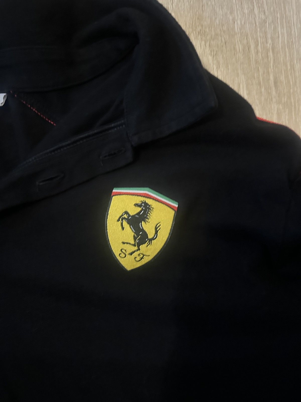 Ferrari × Puma Puma Ferrari Polo Shirt Black Logo Racing Size US L / EU 52-54 / 3 - 3 Thumbnail