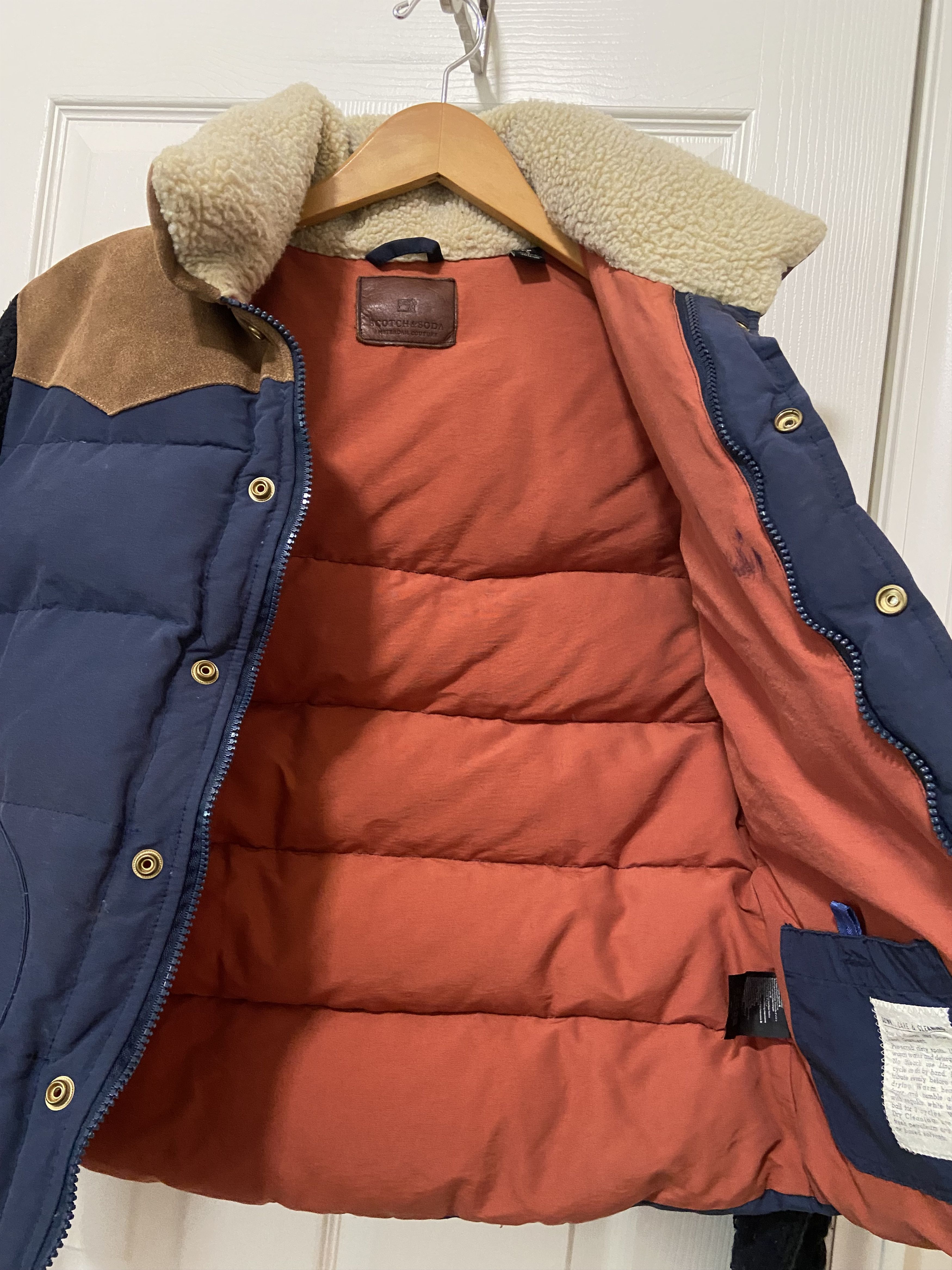 Scotch & Soda Scotch & Soda Gilet Dark Down Leather Down Puffer With Knit Size US S / EU 44-46 / 1 - 7 Thumbnail