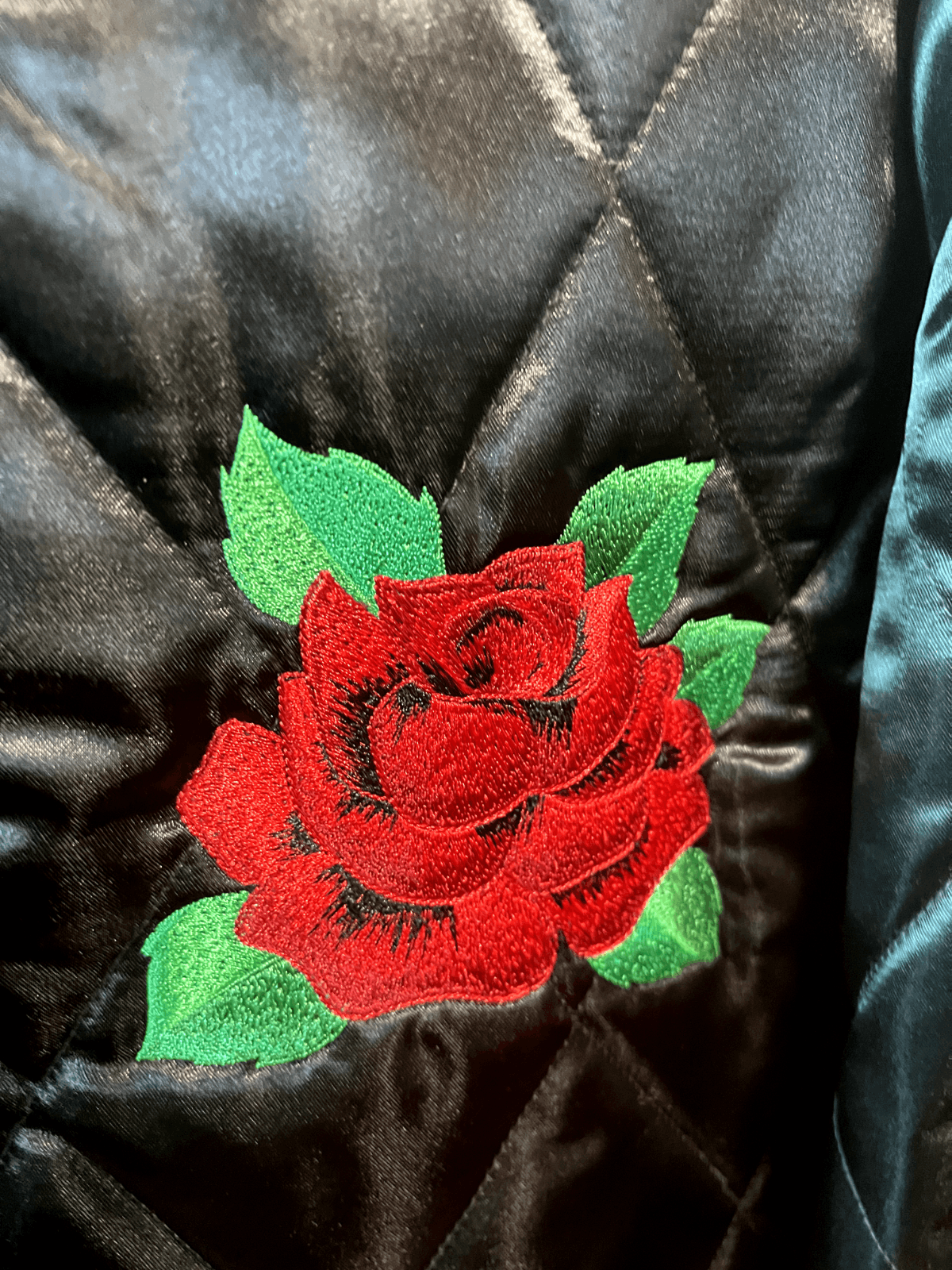 Supreme F/W13 Satin Rose Quilted Bomber