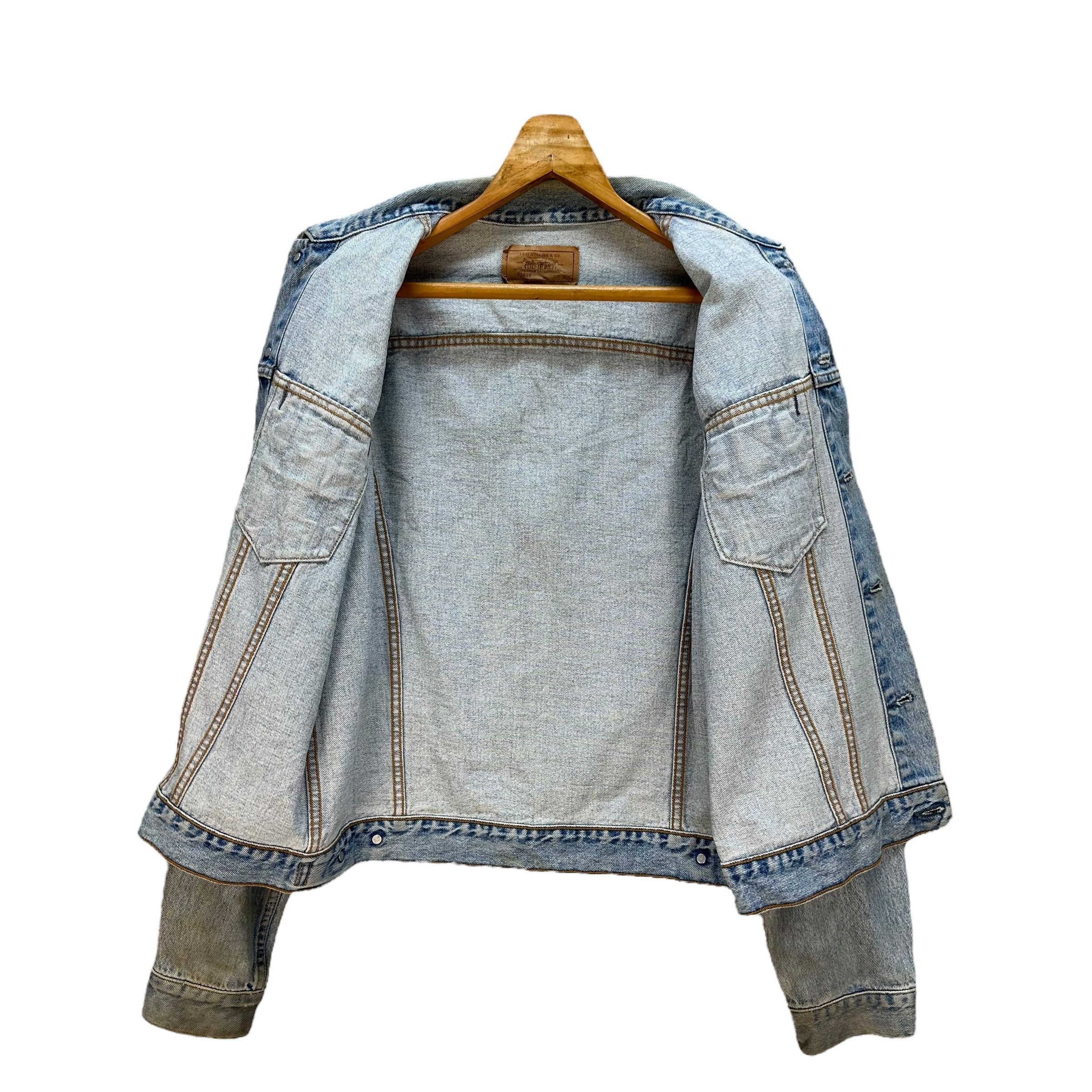 Levi's Vtg Levis 70606 Denim Jacket Orange Tab Type 3 #A61-1396 Size US L / EU 52-54 / 3 - 10 Thumbnail