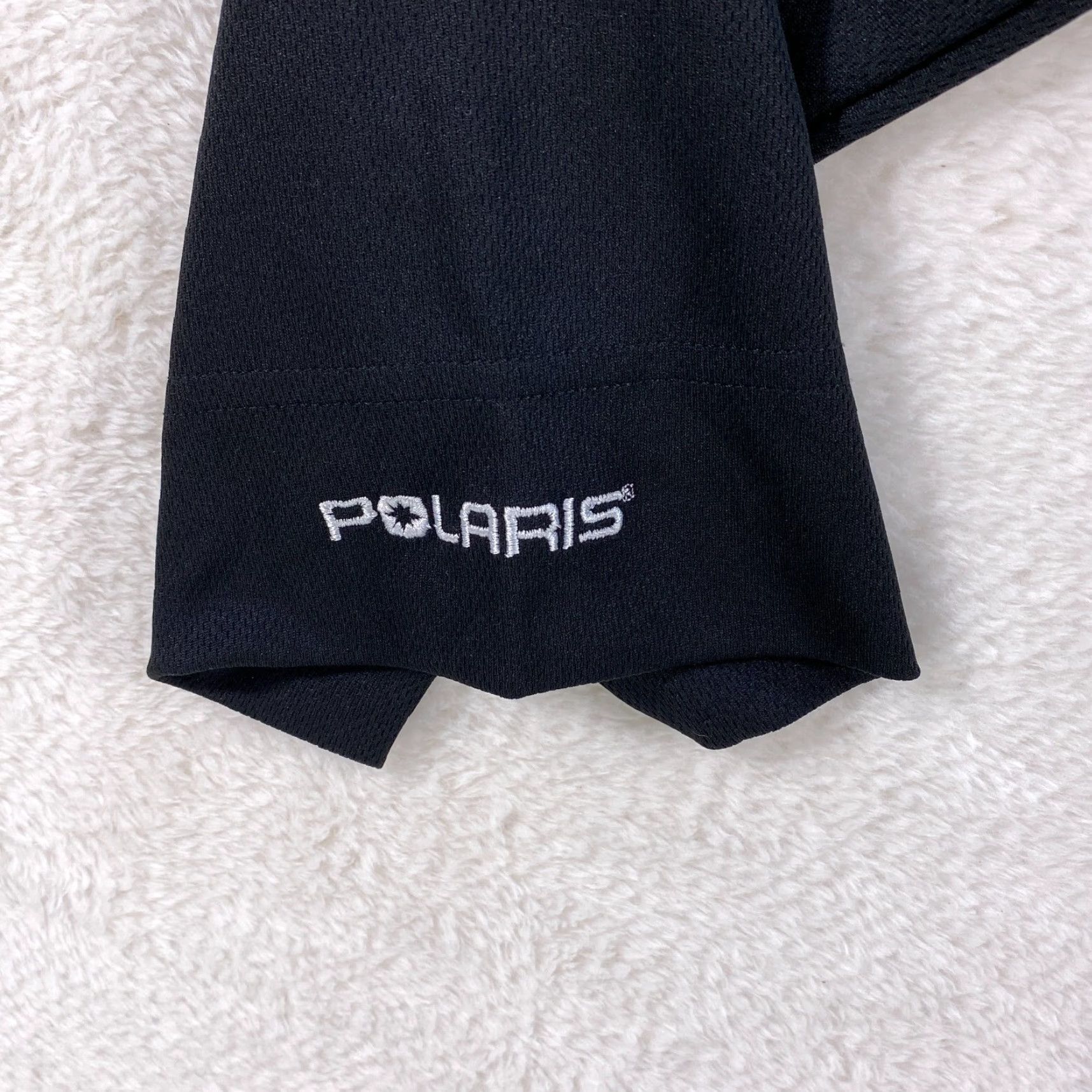 Vintage Polaris Polo Shirt L Womens Black 3/4 Sleeve Embroidered Pure Size L / US 10 / IT 46 - 3 Thumbnail