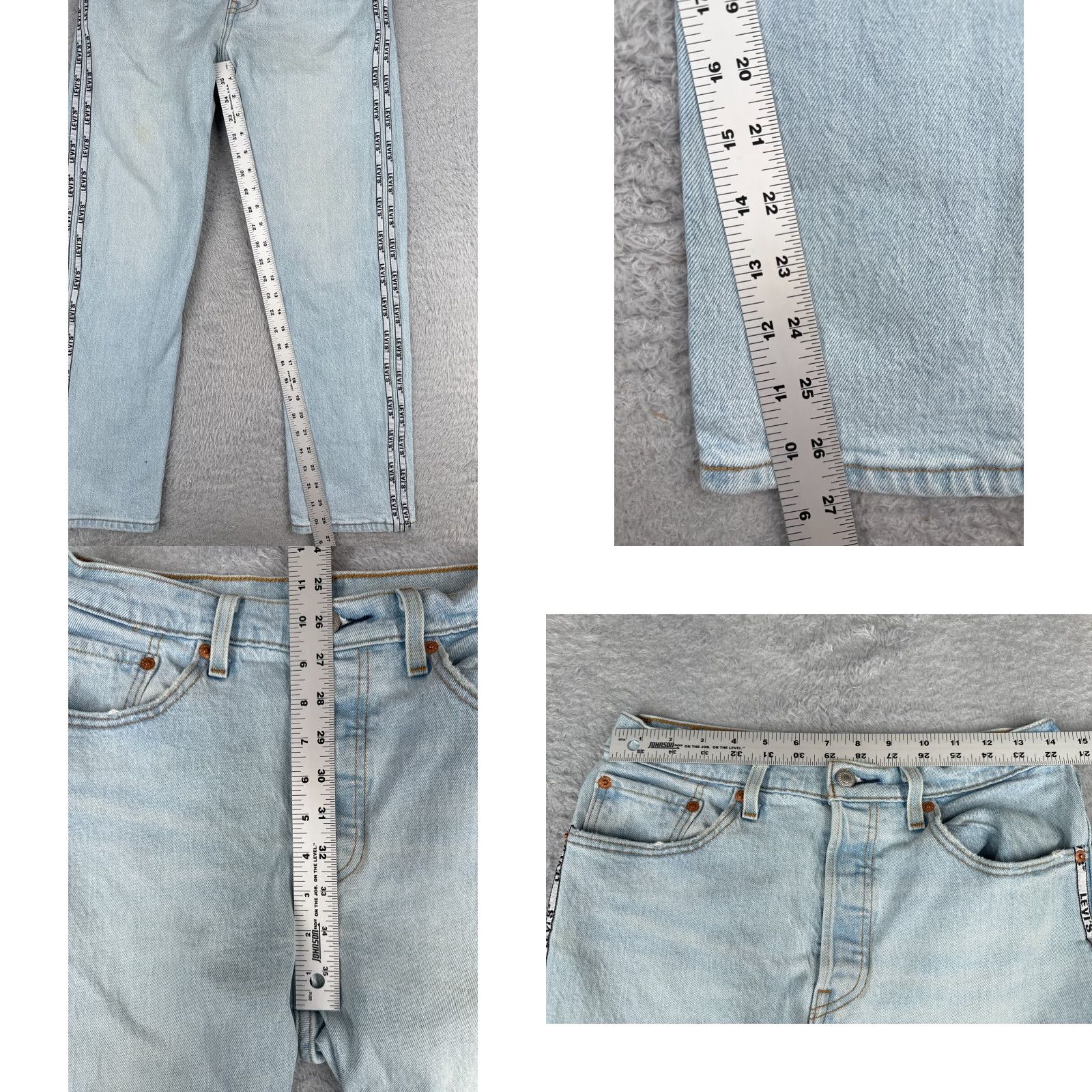 Levi's VINTAGE Levis Premium Jeans Women 32 Blue Denim Big E 720 Super Skinny Taper 32x30 Size 24" / US 00 / IT 34 - 8 Thumbnail