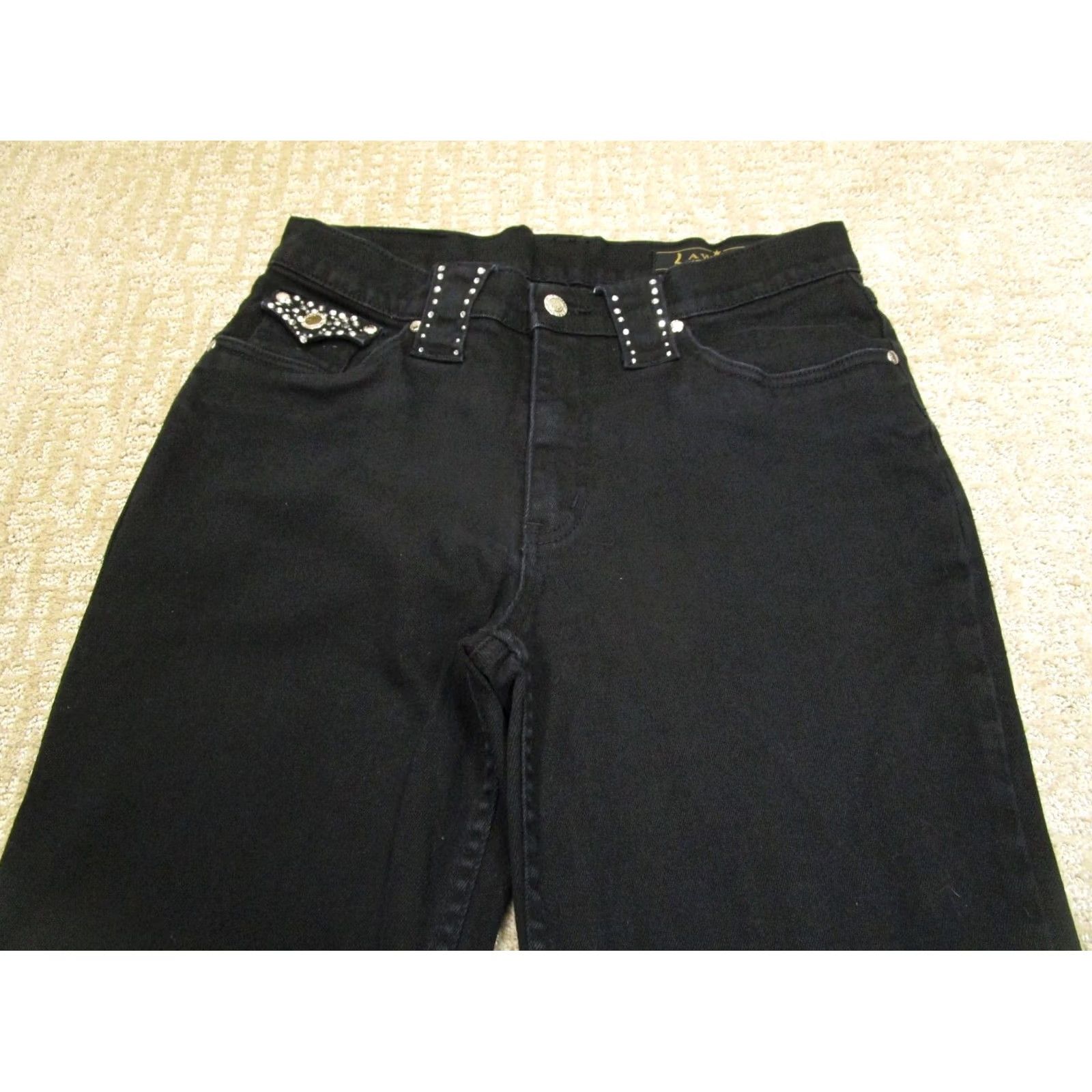 Vintage VINTAGE Lawman Jeans Women 29 Black High Rise Bootcut Pants 90s Southwestern Cowboy Retro Denim Regular Women’s Jeans Size 29" - 2 Thumbnail