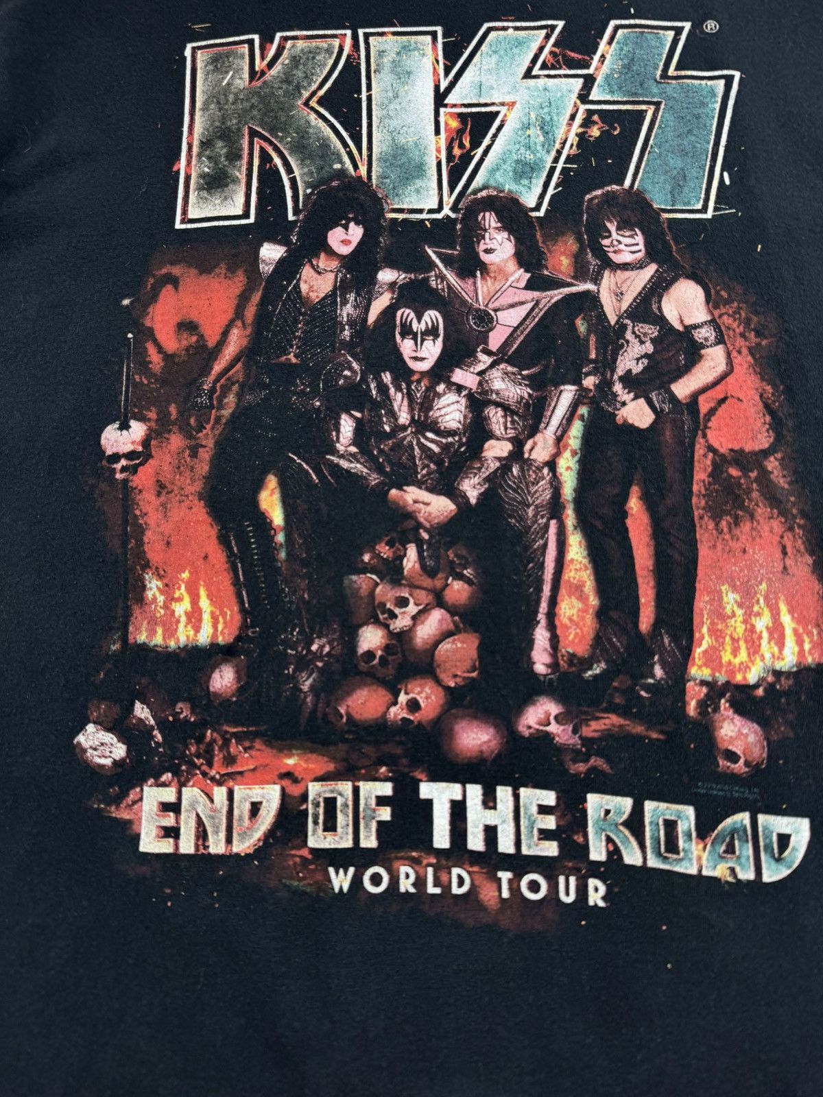 KISS KISS End Of The Road World Tour Rock Faded Merch Devil Band Jersey T Shirt Tee Size US L / EU 52-54 / 3 - 8 Thumbnail