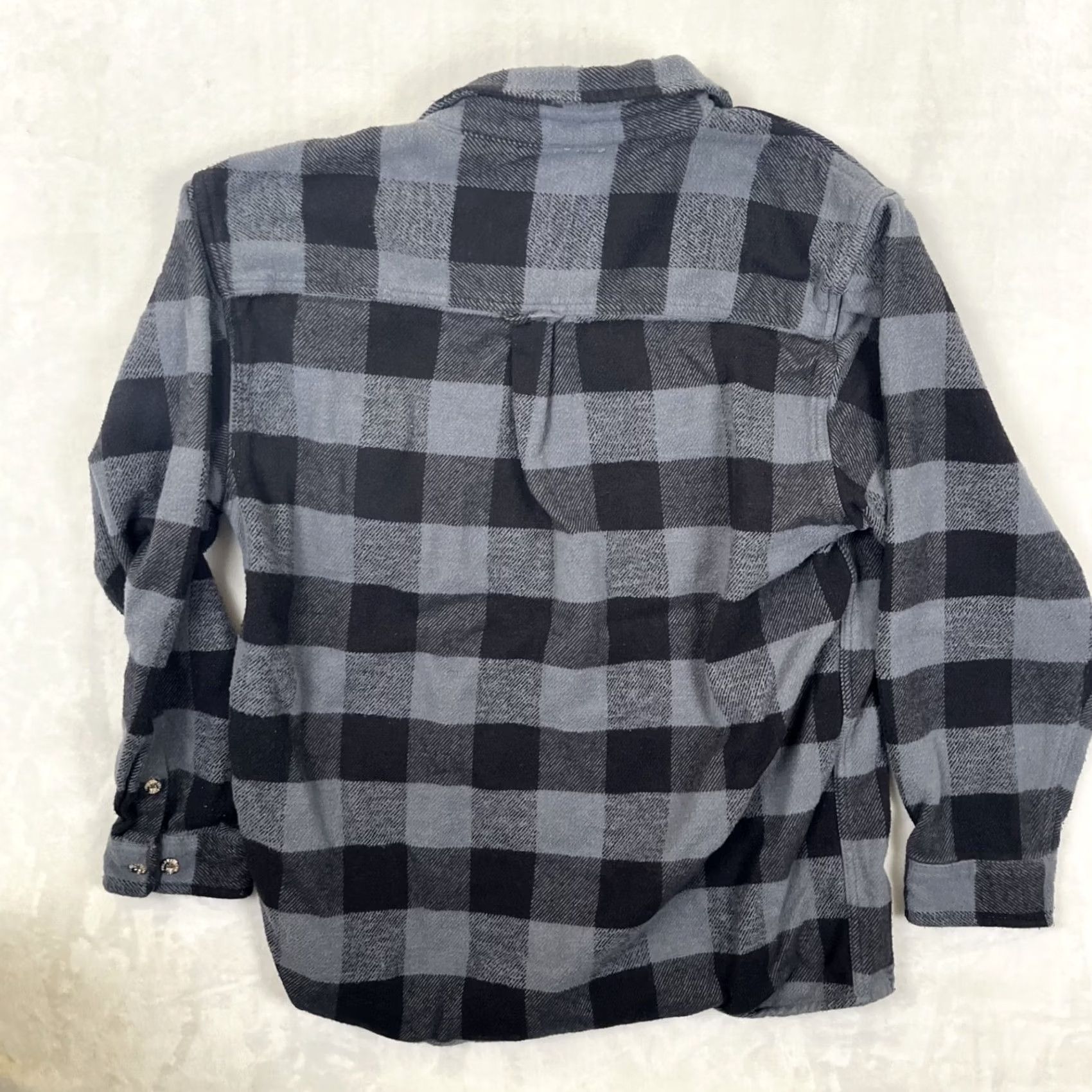 Vintage Field & Stream Shirt Mens Large Gray Black Plaid Flannel Long Sleeve Button Up Size US L / EU 52-54 / 3 - 5 Thumbnail