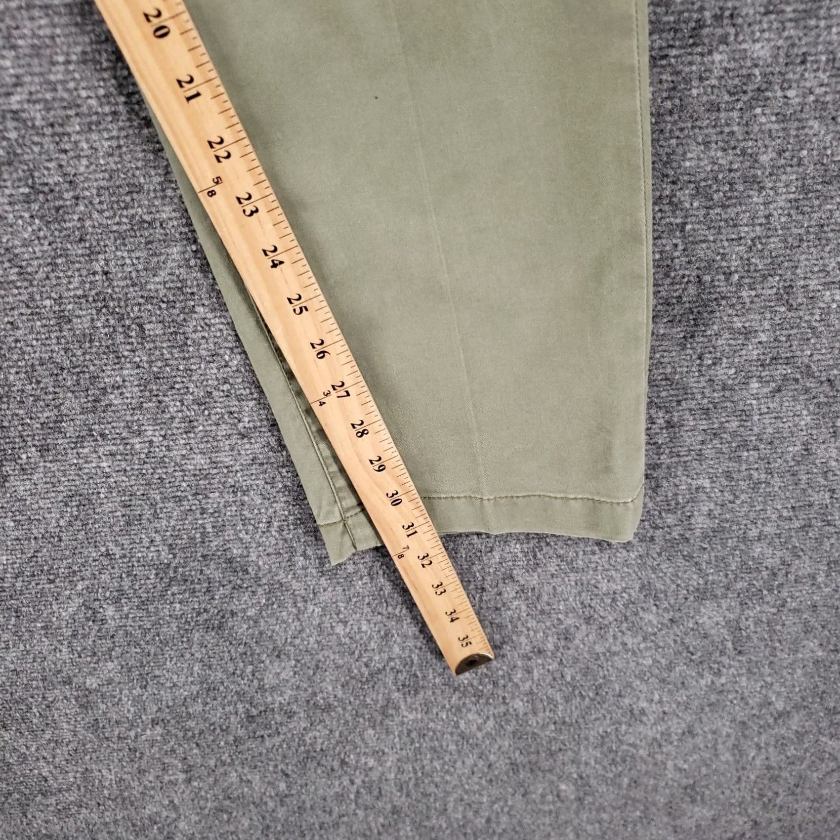 Lucky Brand Lucky Brand 110 Pants Mens 34x31 Green Skinny Chino Flat Front Stretch Trousers Size US 34 / EU 50 - 5 Thumbnail