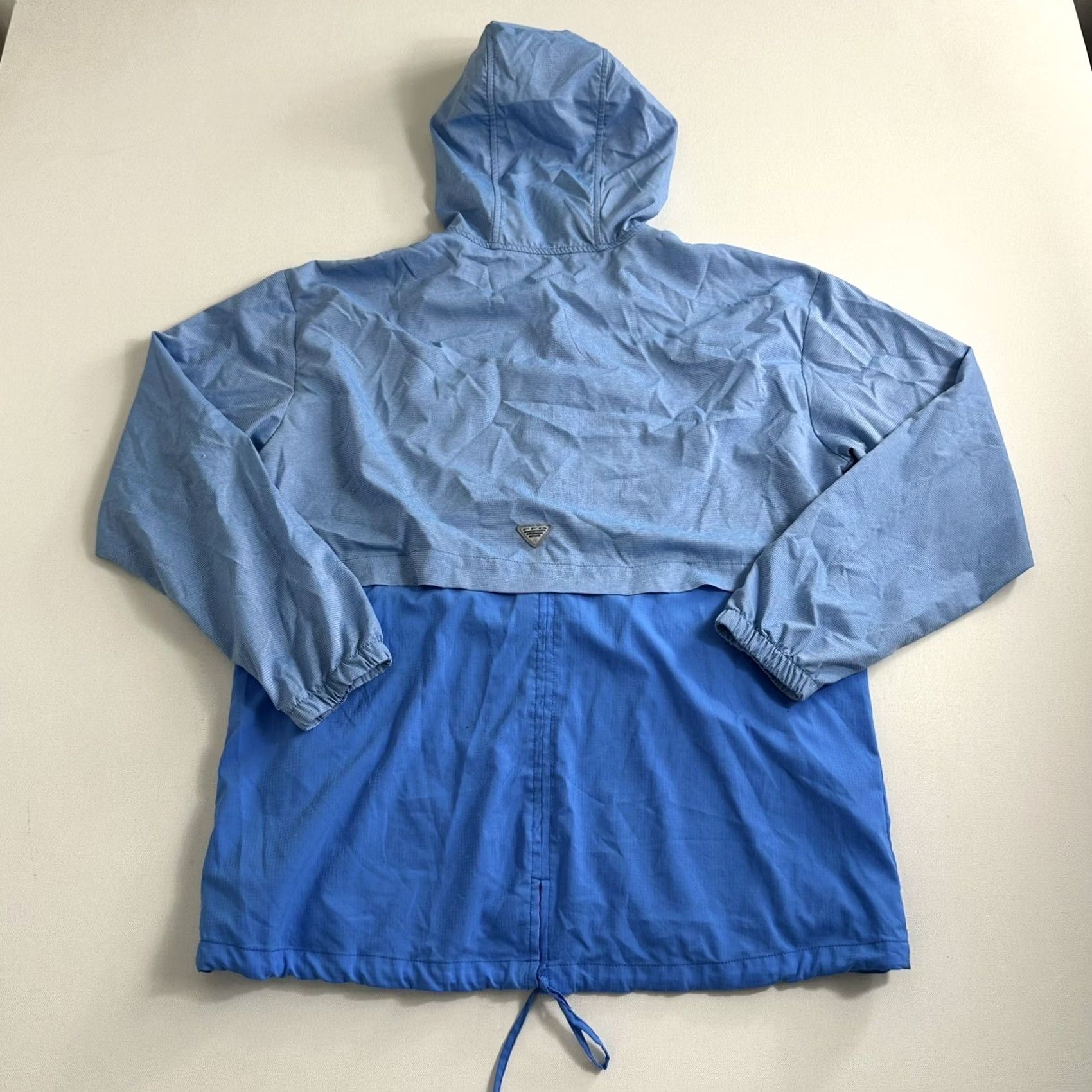 Vintage Columbia Windbreaker Jacket Womens L Blue Hooded Water Repellent Hiking Casual Sports Outdoor Jacket Size L / US 10 / IT 46 - 2 Thumbnail