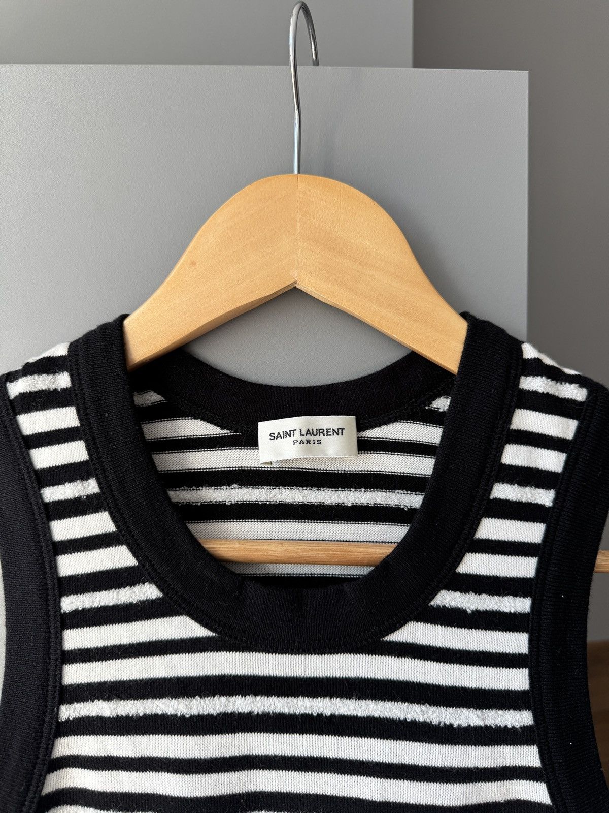 Saint Laurent Paris Saint Laurent Cassandre Black & White Tank Top Size XS / US 0-2 / IT 36-38 - 2 Thumbnail