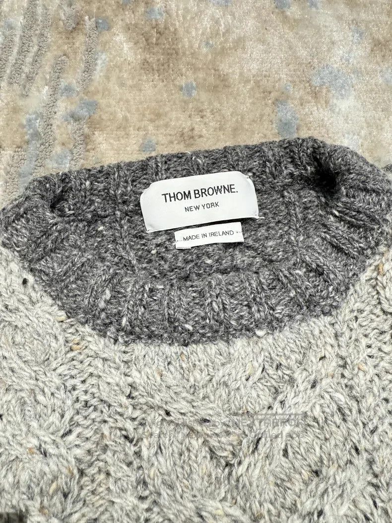 Thom Browne Thom Browne Cable Knit Crewneck Sweater Size US M / EU 48-50 / 2 - 2 Thumbnail