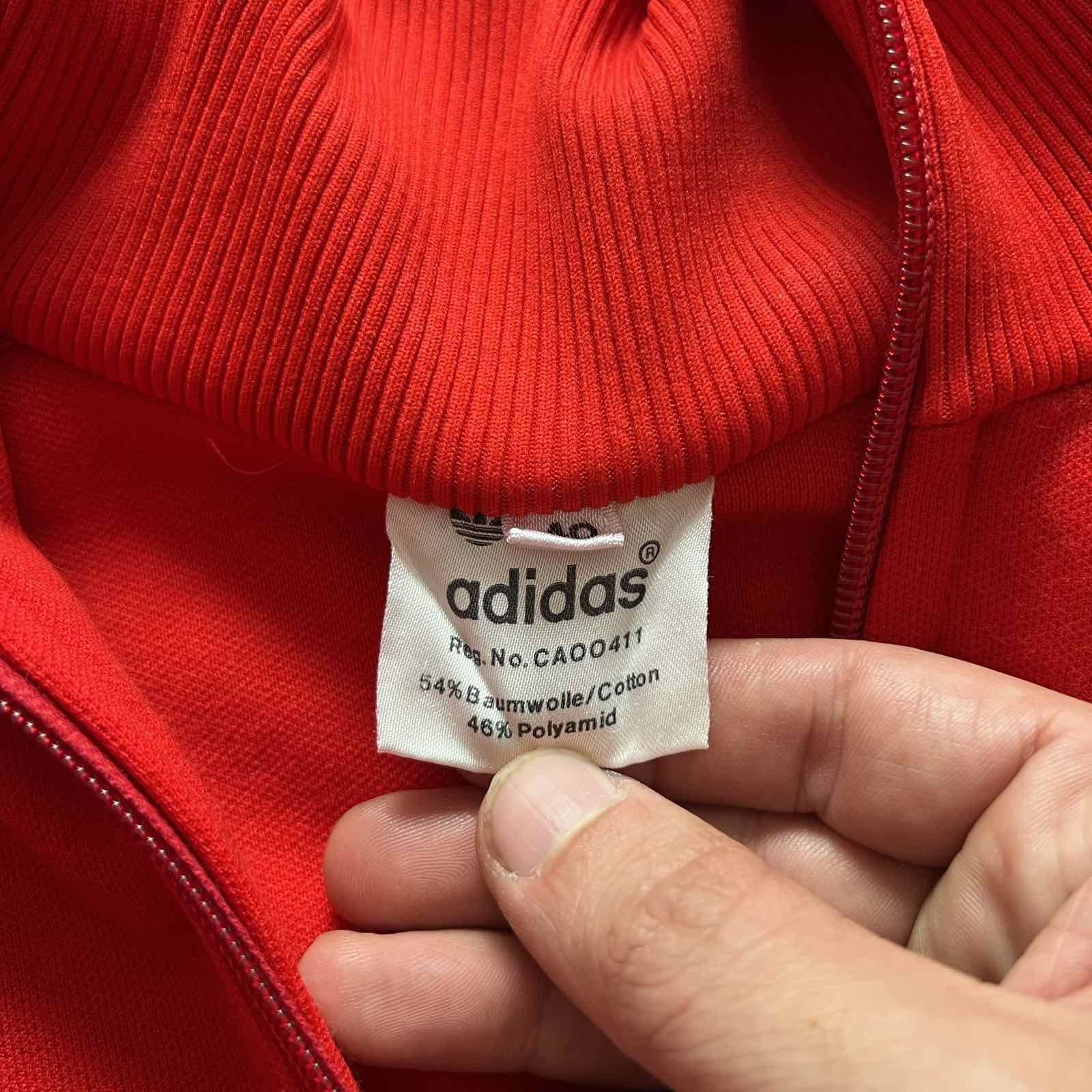 Adidas Adidas Vintage 80s Red Track Jacket Size S / US 4 / IT 40 - 3 Thumbnail