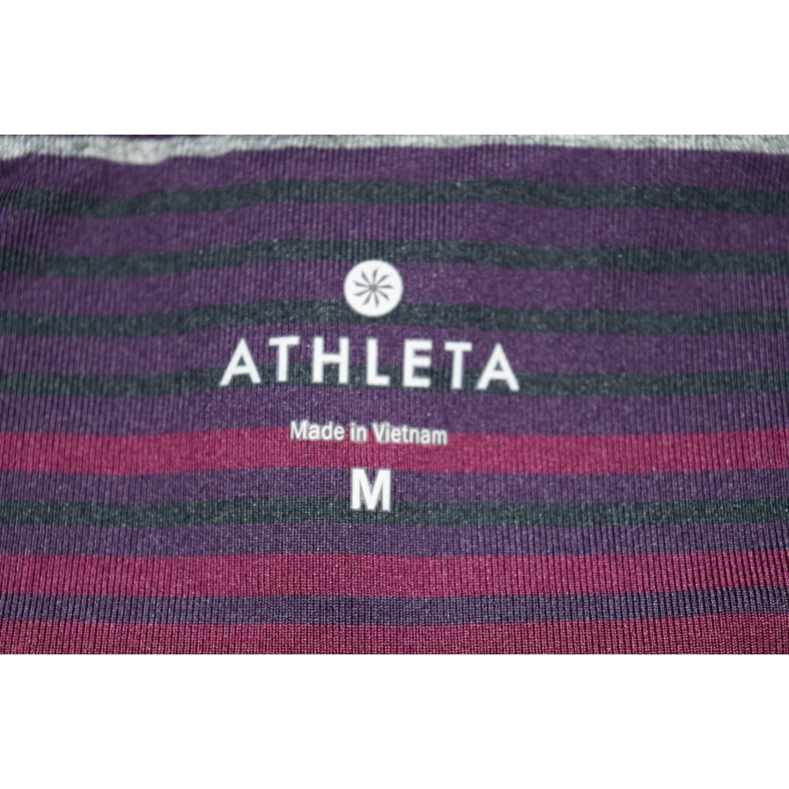 Athleta Athleta Chaturanga Colorblock Stripe Leggings M Womens Regular Purple Gray Size 32" / US 10 / IT 46 - 4 Thumbnail